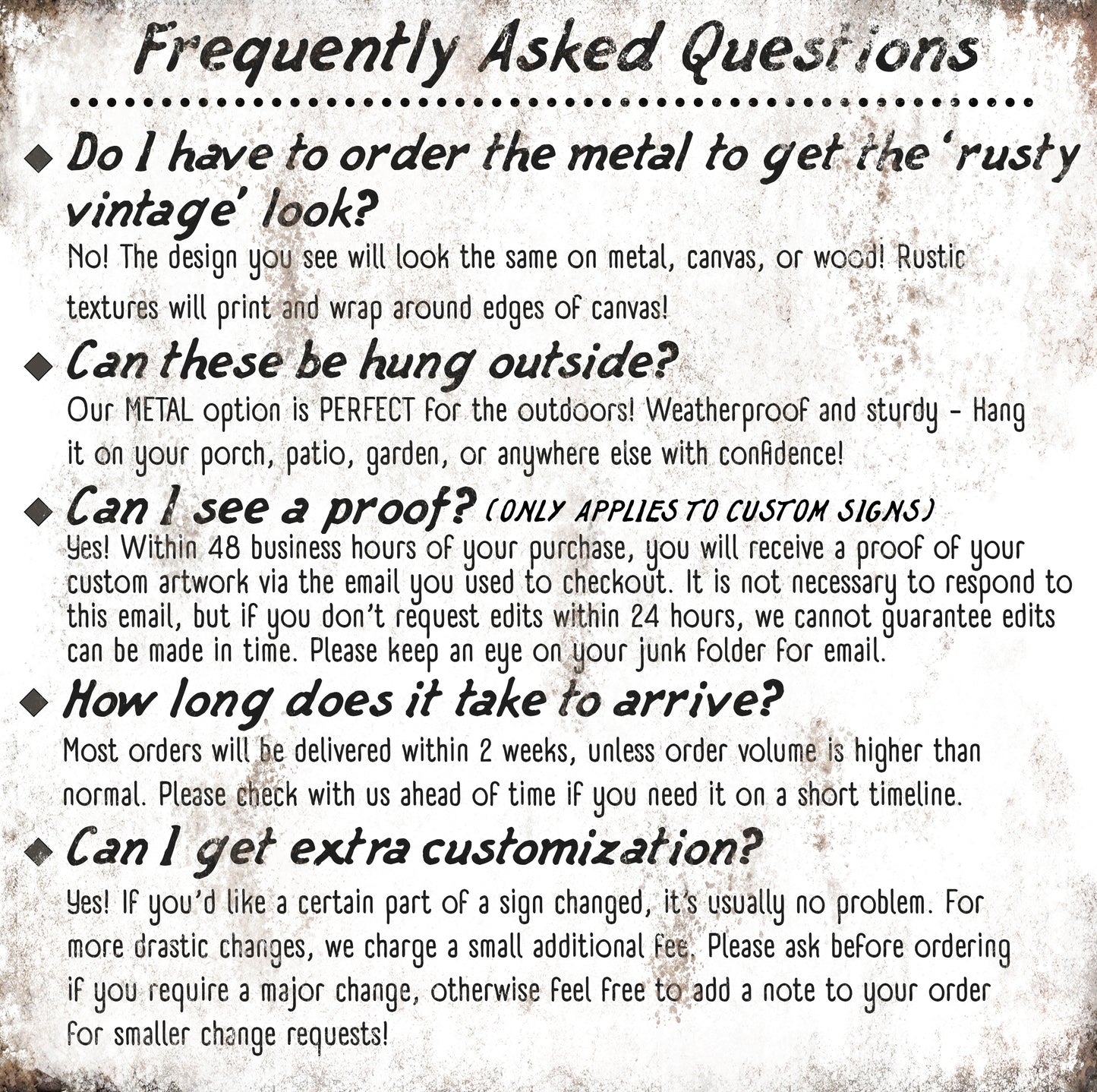 CUSTOM ANTIQUES SIGN