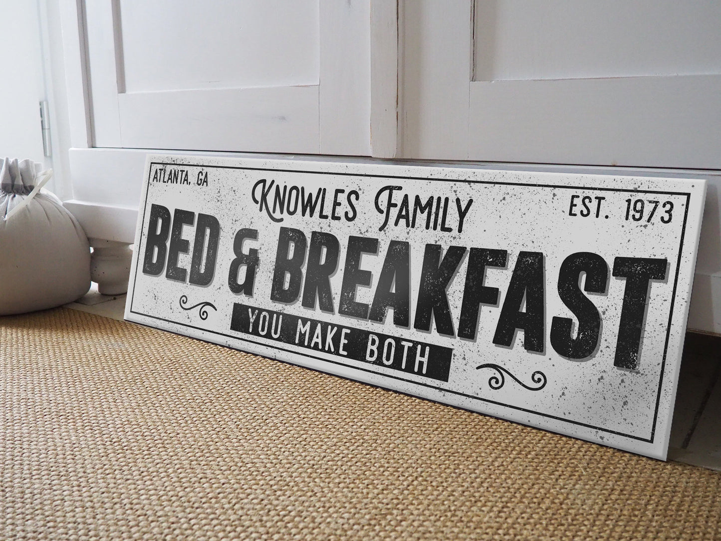 CUSTOM BED AND BREAKFAST SIGN