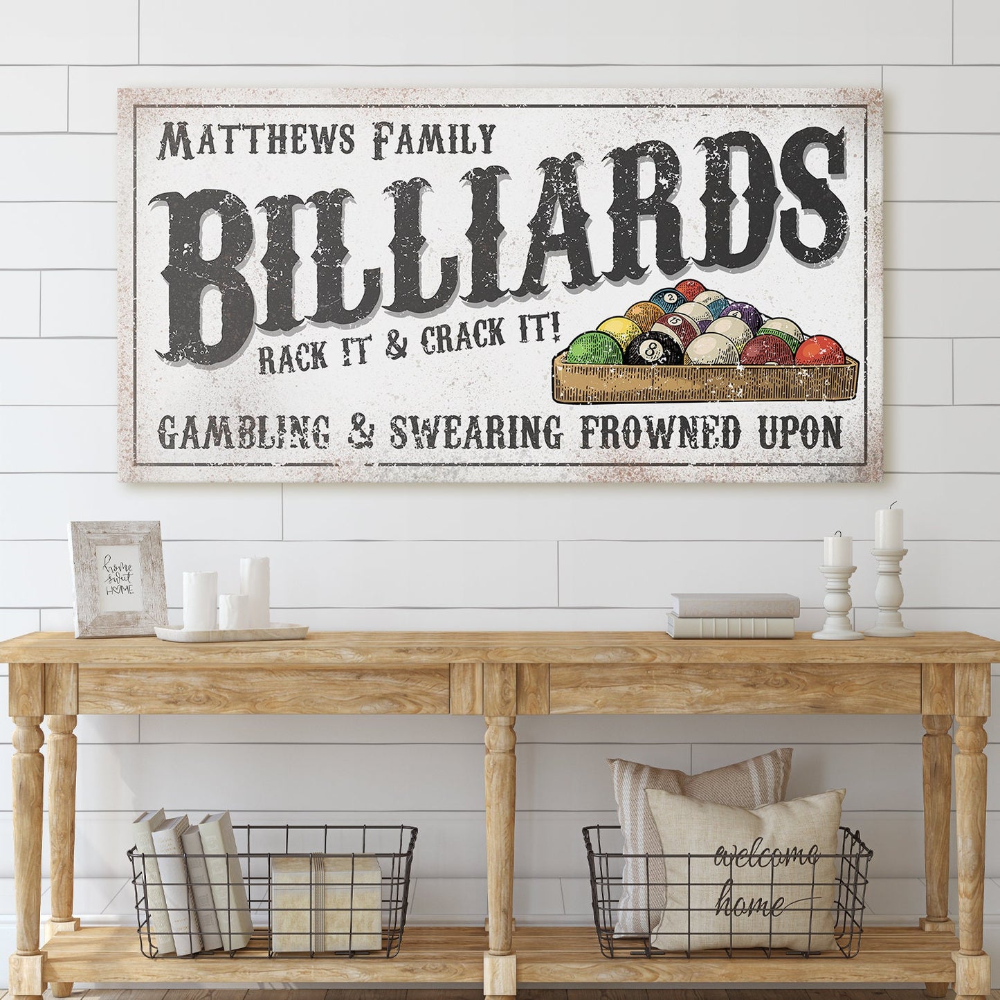CUSTOM BILLIARDS SIGN