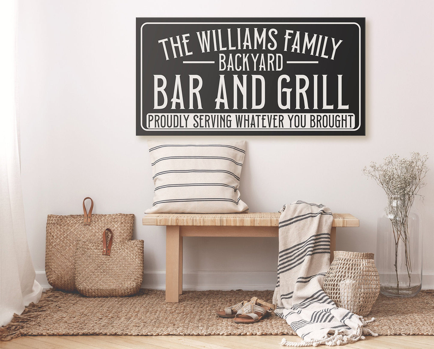 CUSTOM BACKYARD BAR AND GRILL SIGN