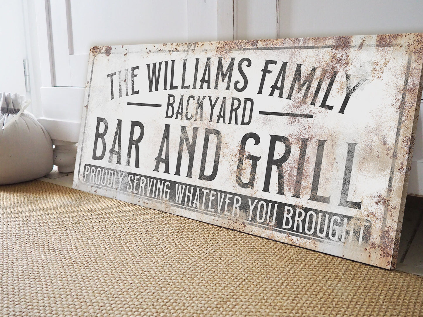 CUSTOM BACKYARD BAR AND GRILL SIGN