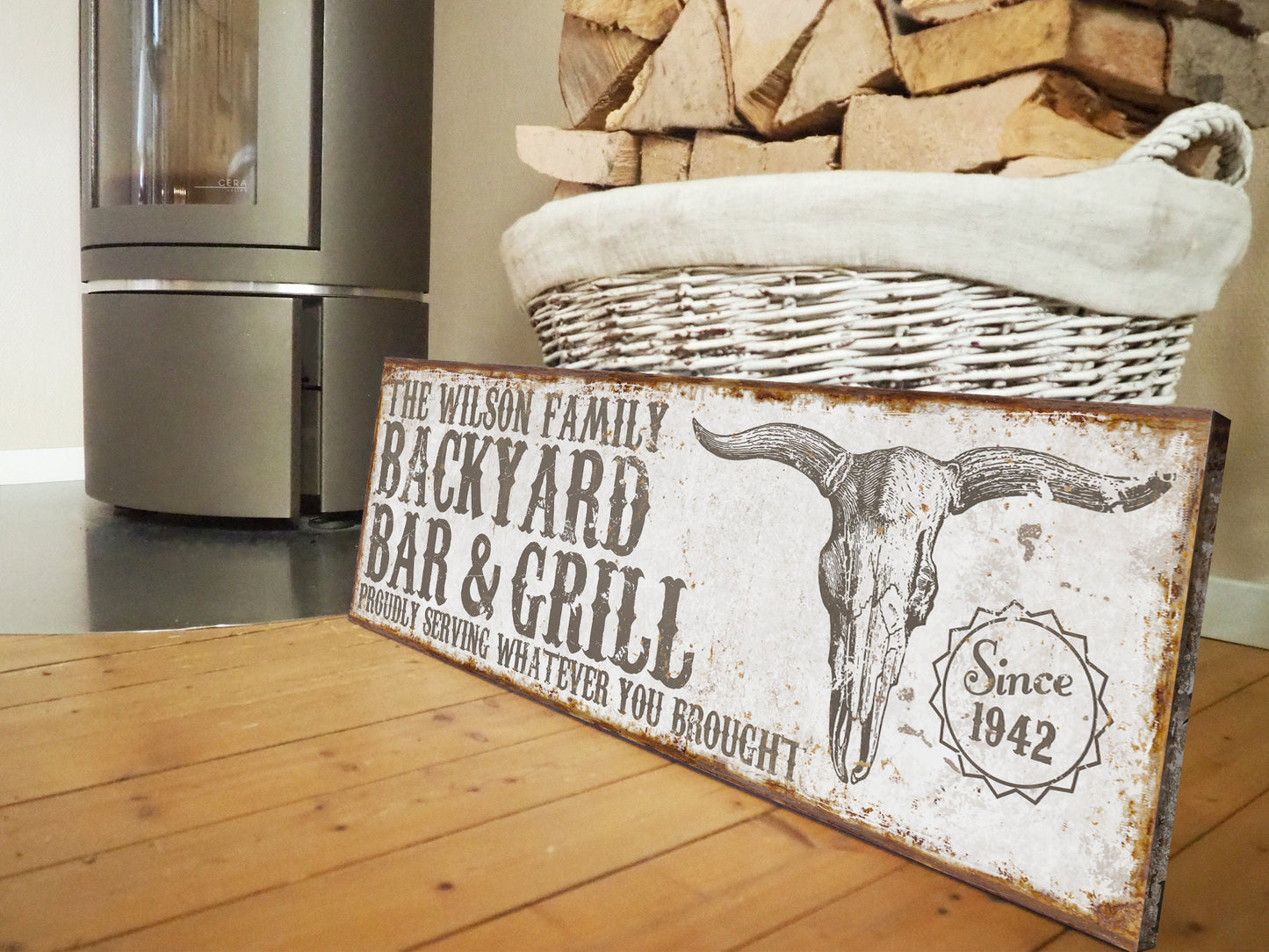 CUSTOM BACKYARD BAR AND GRILL SIGN