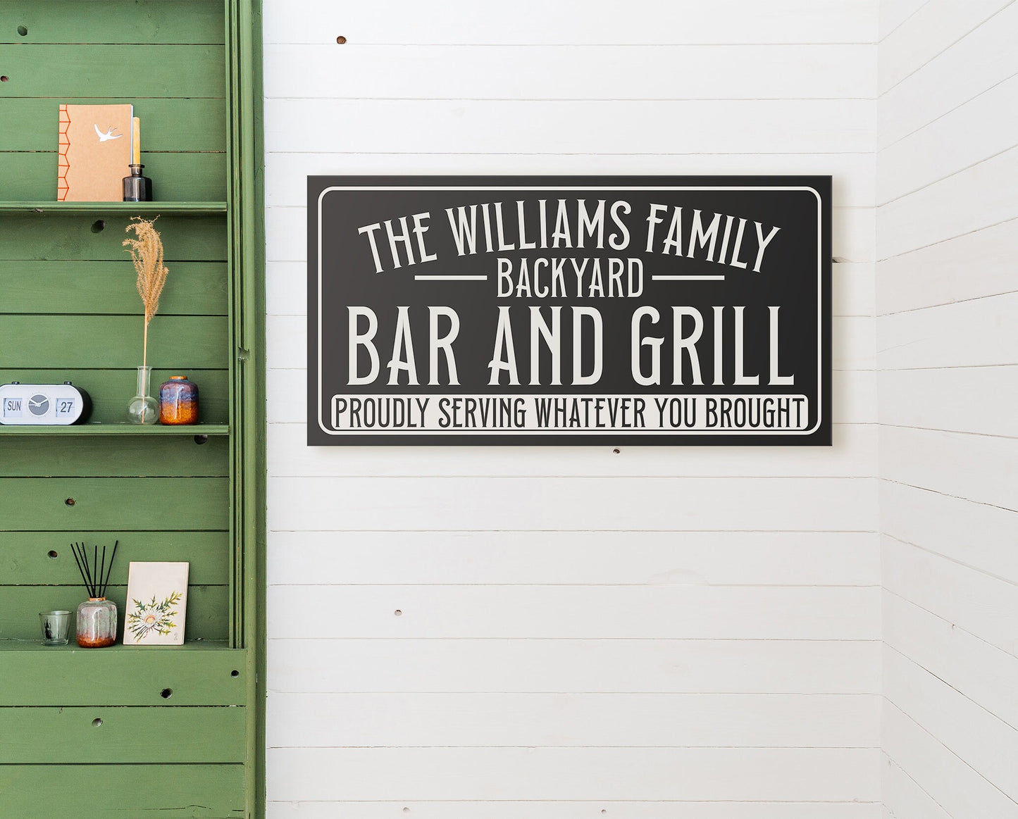 CUSTOM BACKYARD BAR AND GRILL SIGN