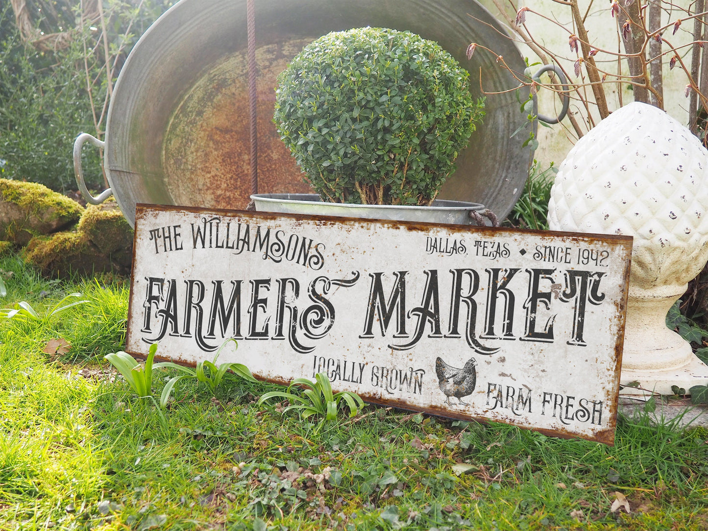 CUSTOM FARMERS MARKET SIGN