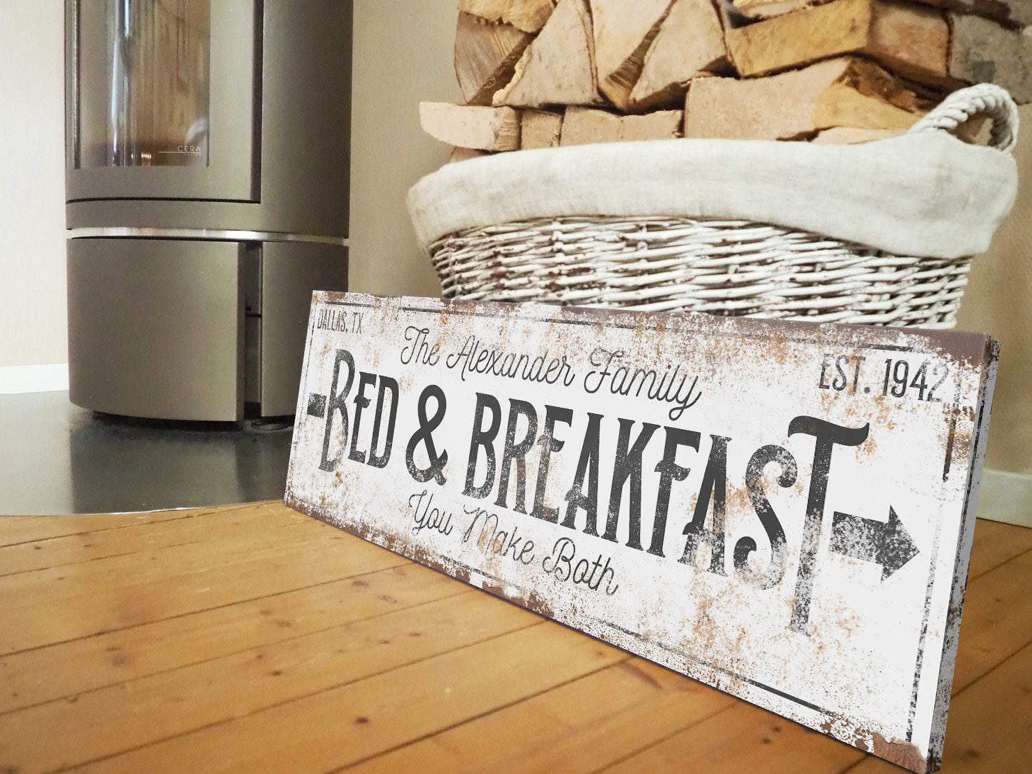 CUSTOM BED AND BREAKFAST SIGN