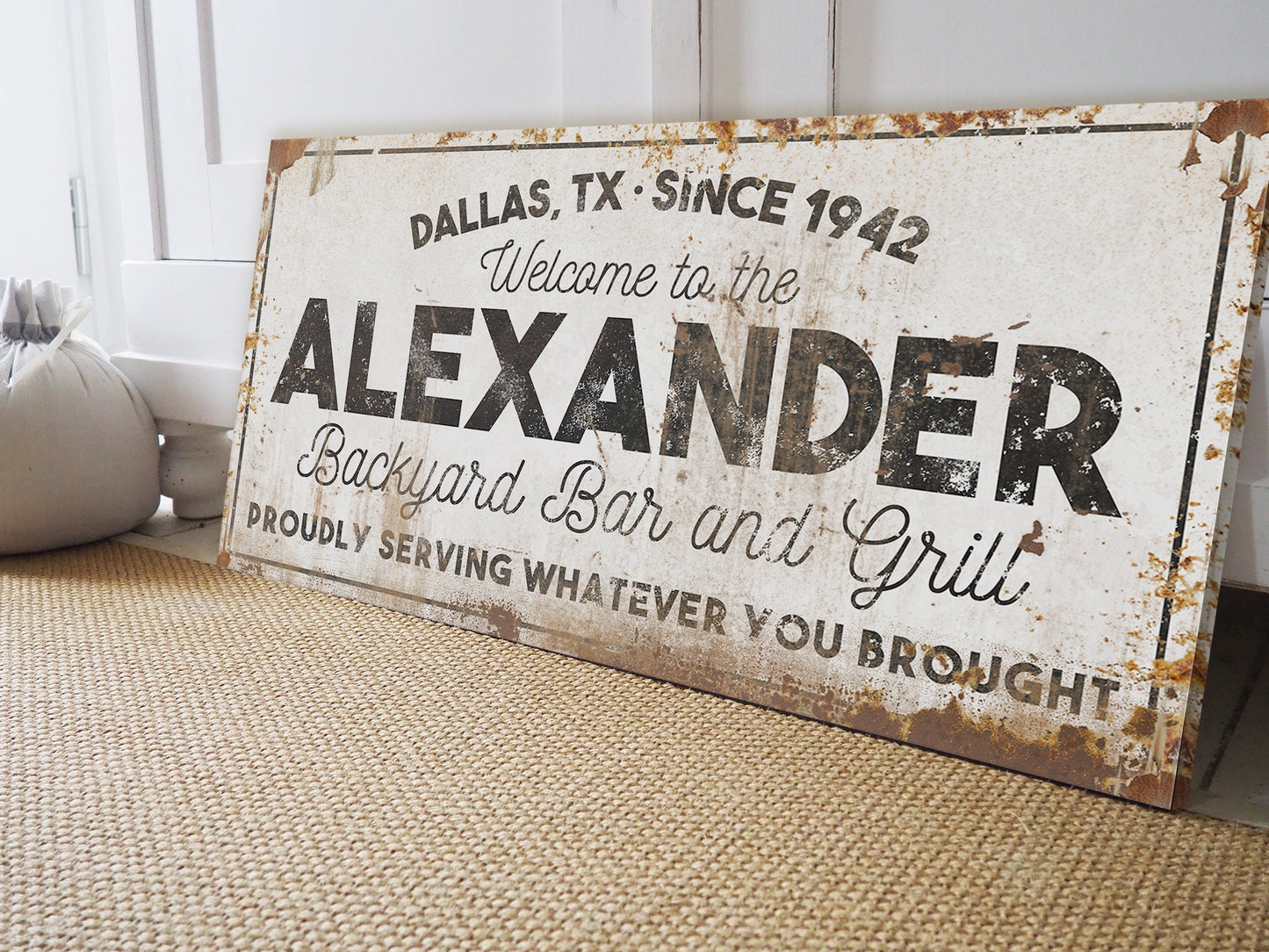 CUSTOM BACKYARD BAR AND GRILL SIGN