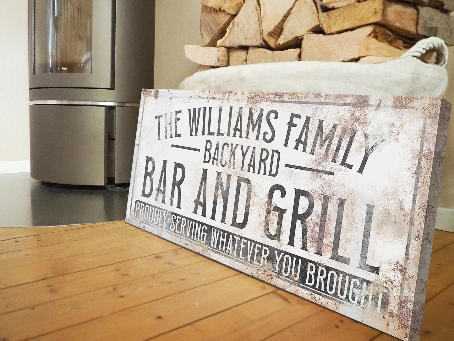CUSTOM BACKYARD BAR AND GRILL SIGN