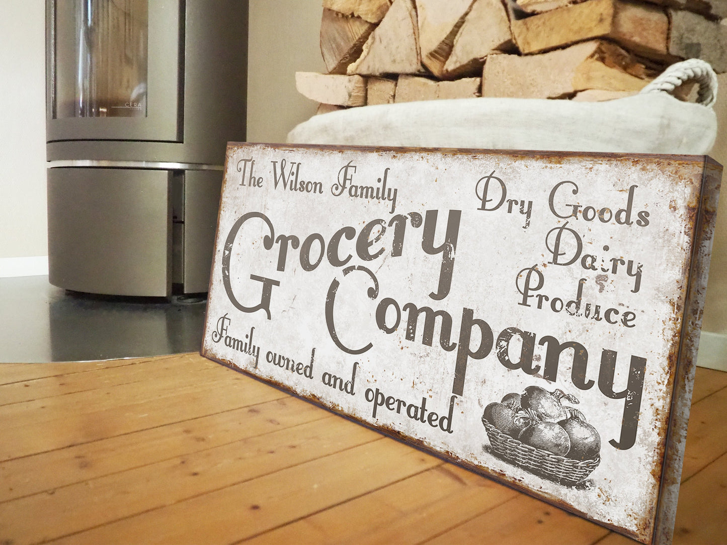 CUSTOM GROCERY COMPANY SIGN