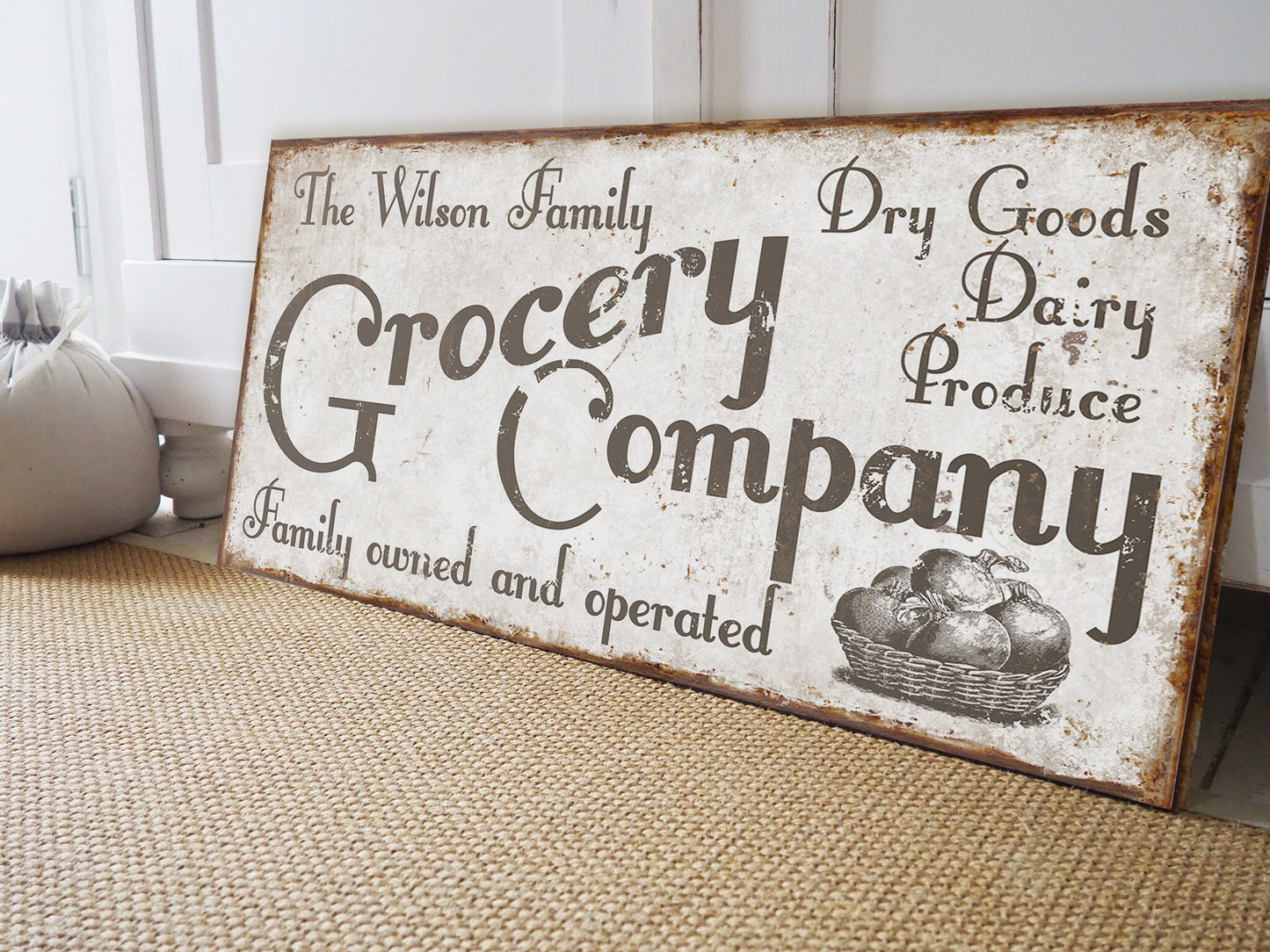 CUSTOM GROCERY COMPANY SIGN