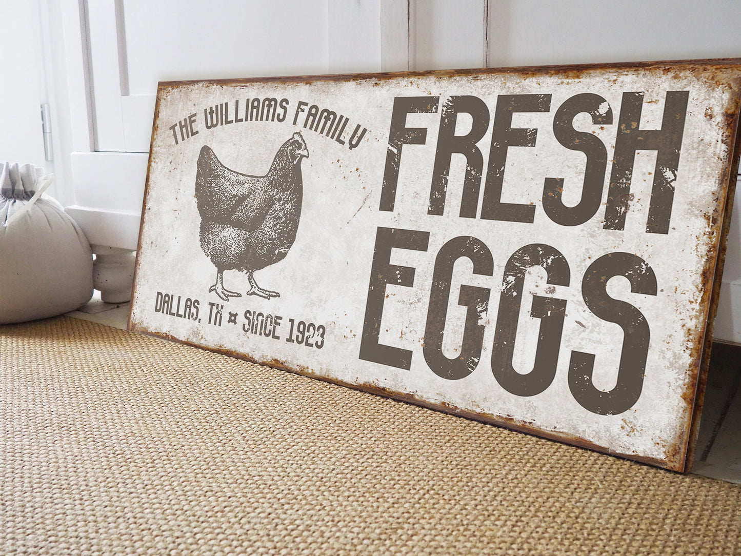 CUSTOM FRESH EGGS SIGN