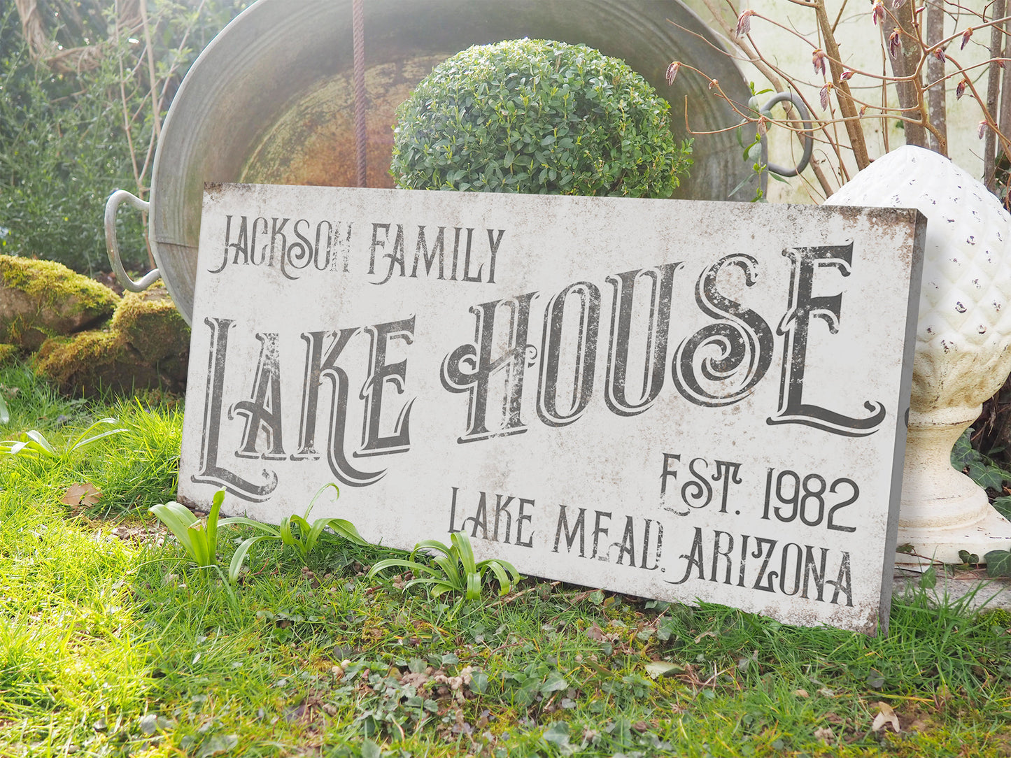 CUSTOM FAMILY LAKE HOUSE SIGN
