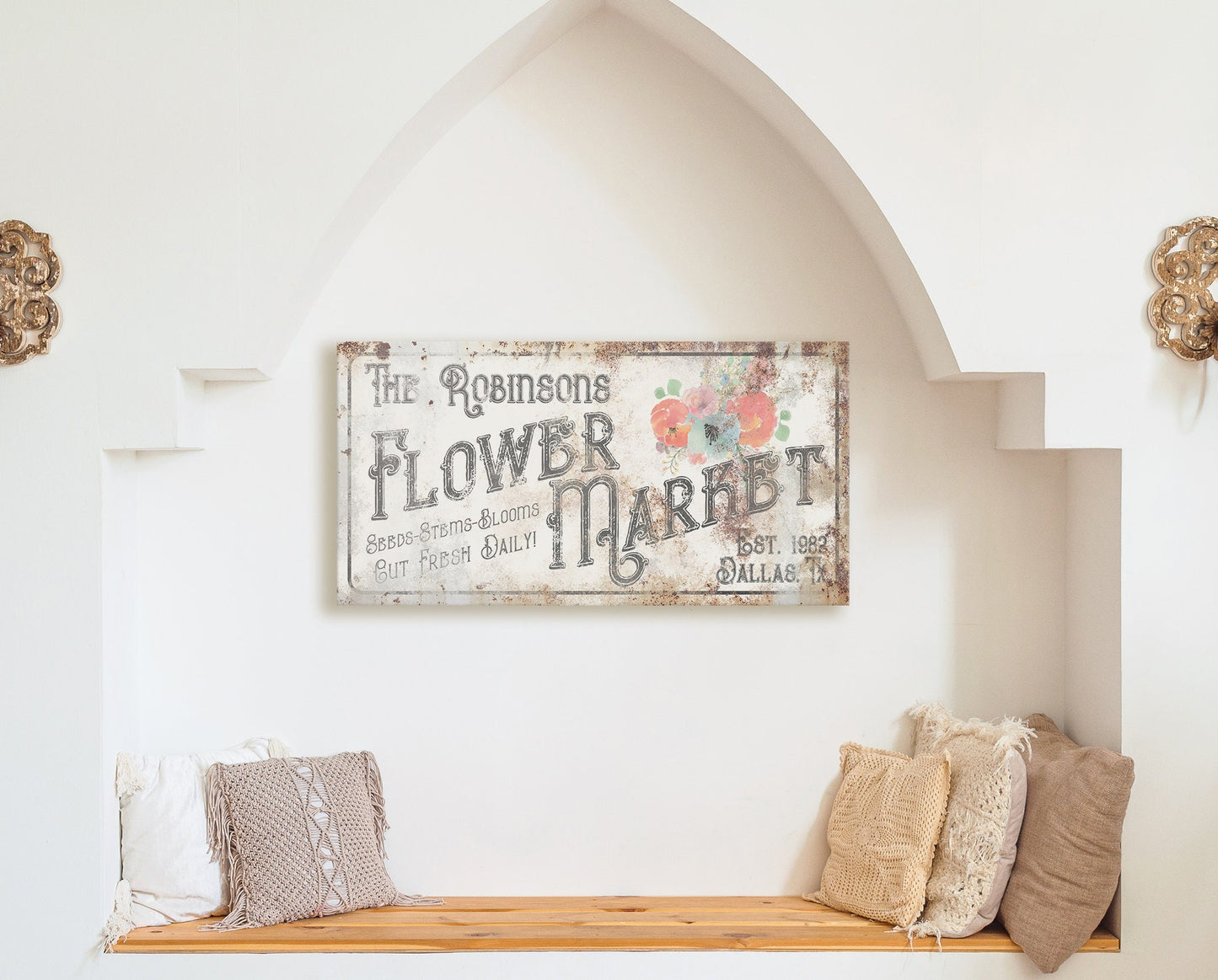 CUSTOM FLOWER MARKET SIGN