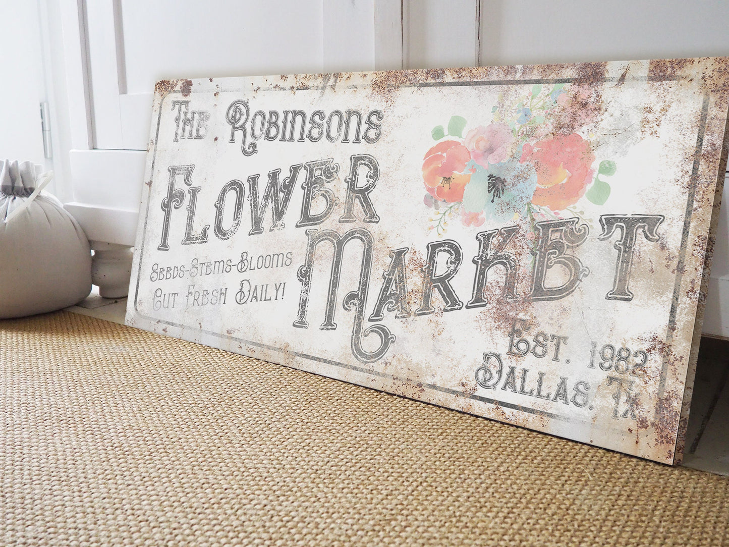 CUSTOM FLOWER MARKET SIGN