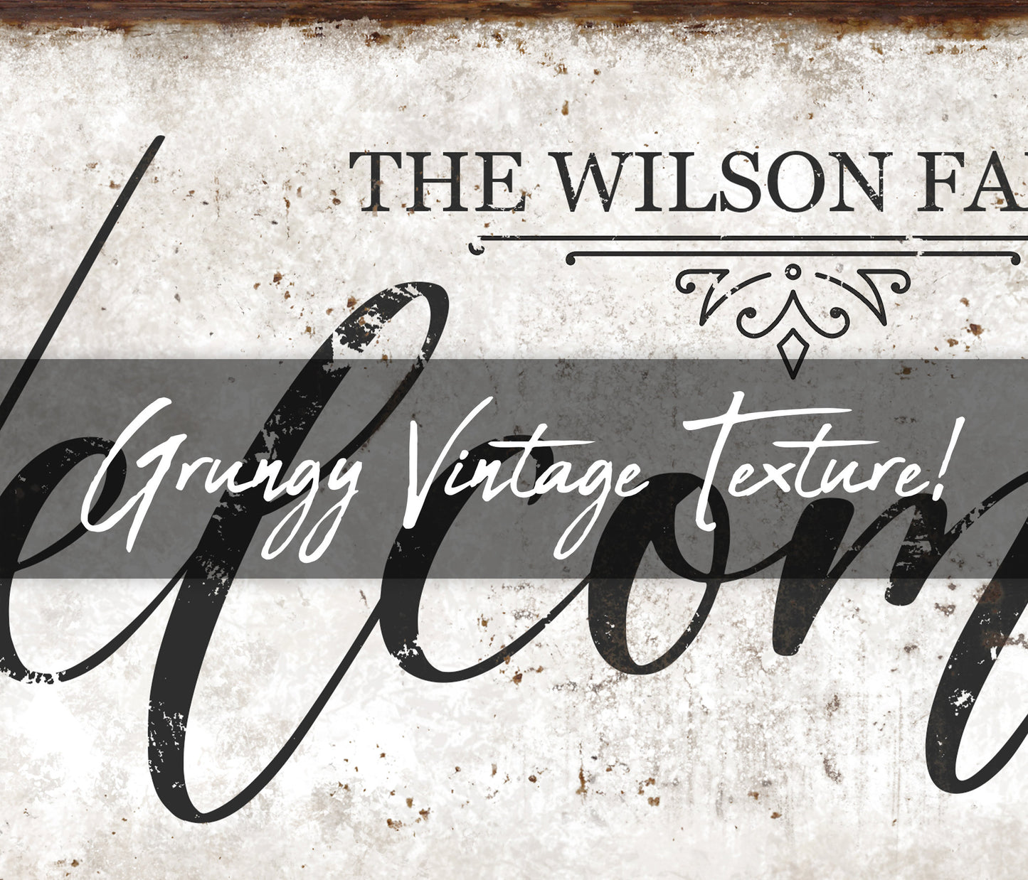 CUSTOM FAMILY NAME WELCOME SIGN