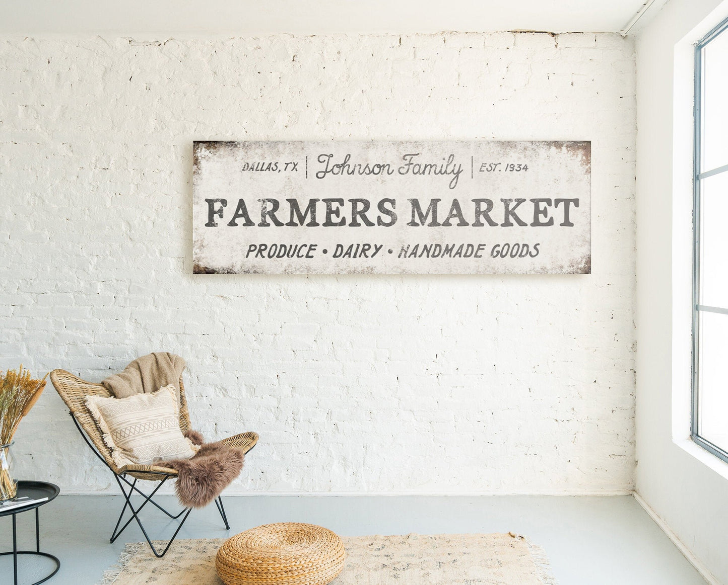 CUSTOM FARMERS MARKET SIGN