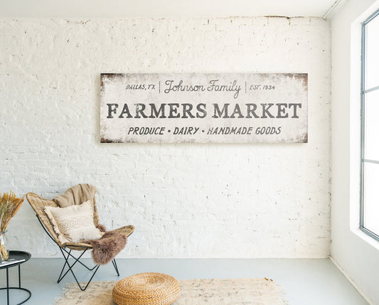 CUSTOM FARMERS MARKET SIGN