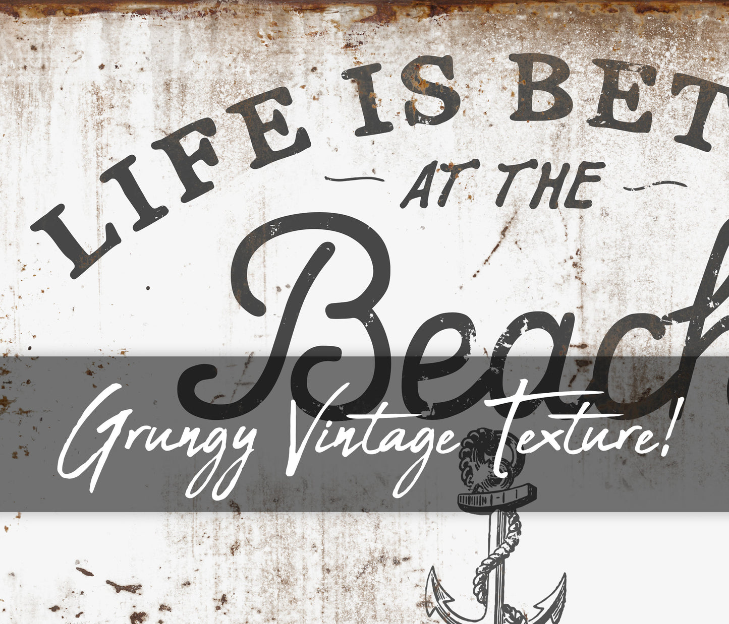 CUSTOM LIFE IS BETTER AT THE BEACH SIGN