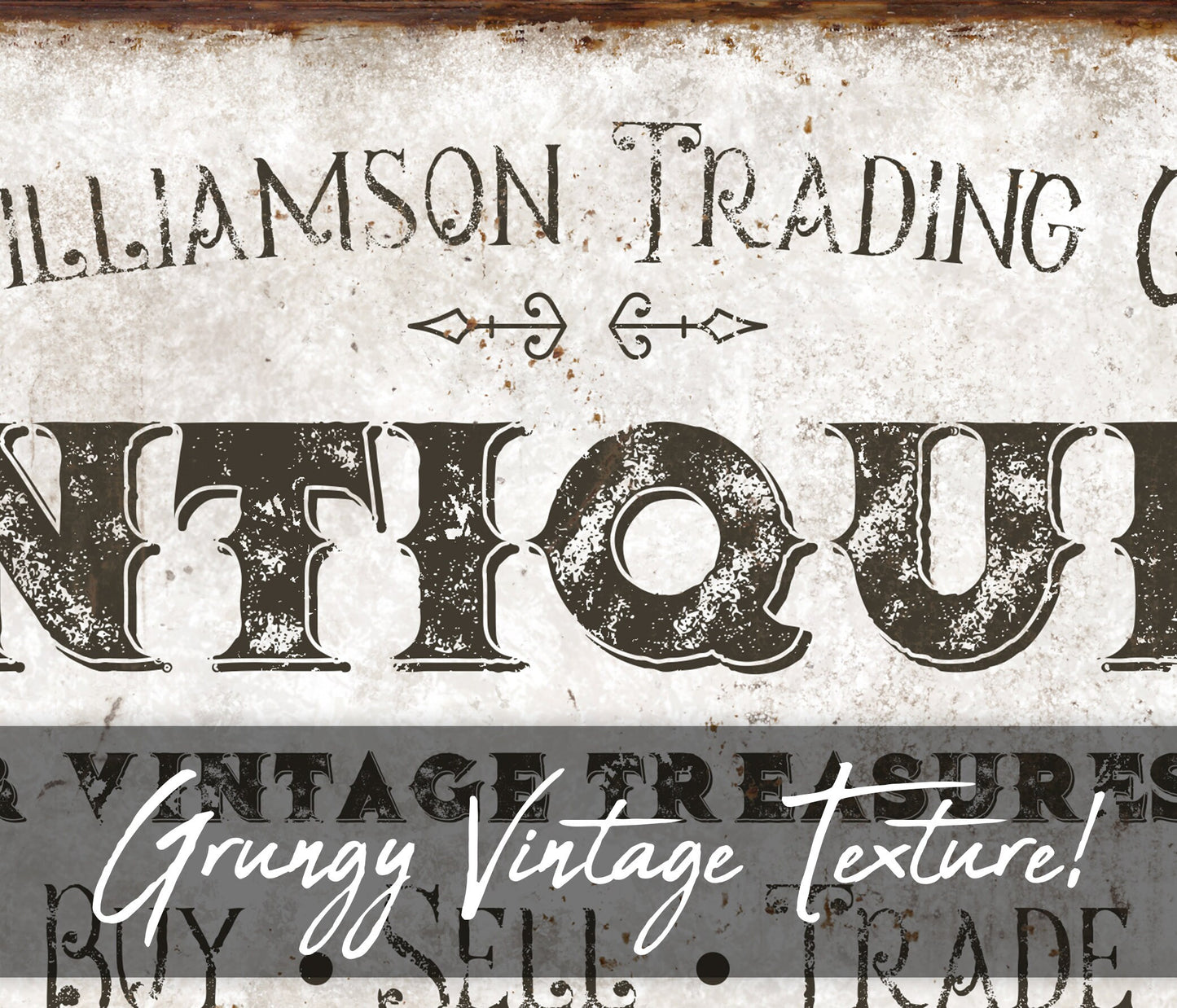 CUSTOM ANTIQUES SIGN