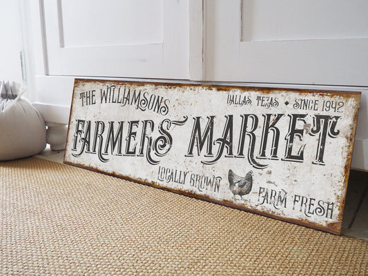 CUSTOM FARMERS MARKET SIGN