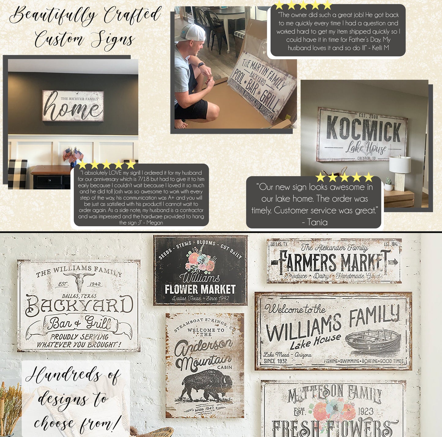 CUSTOM FAMILY NAME HOUSE SIGN