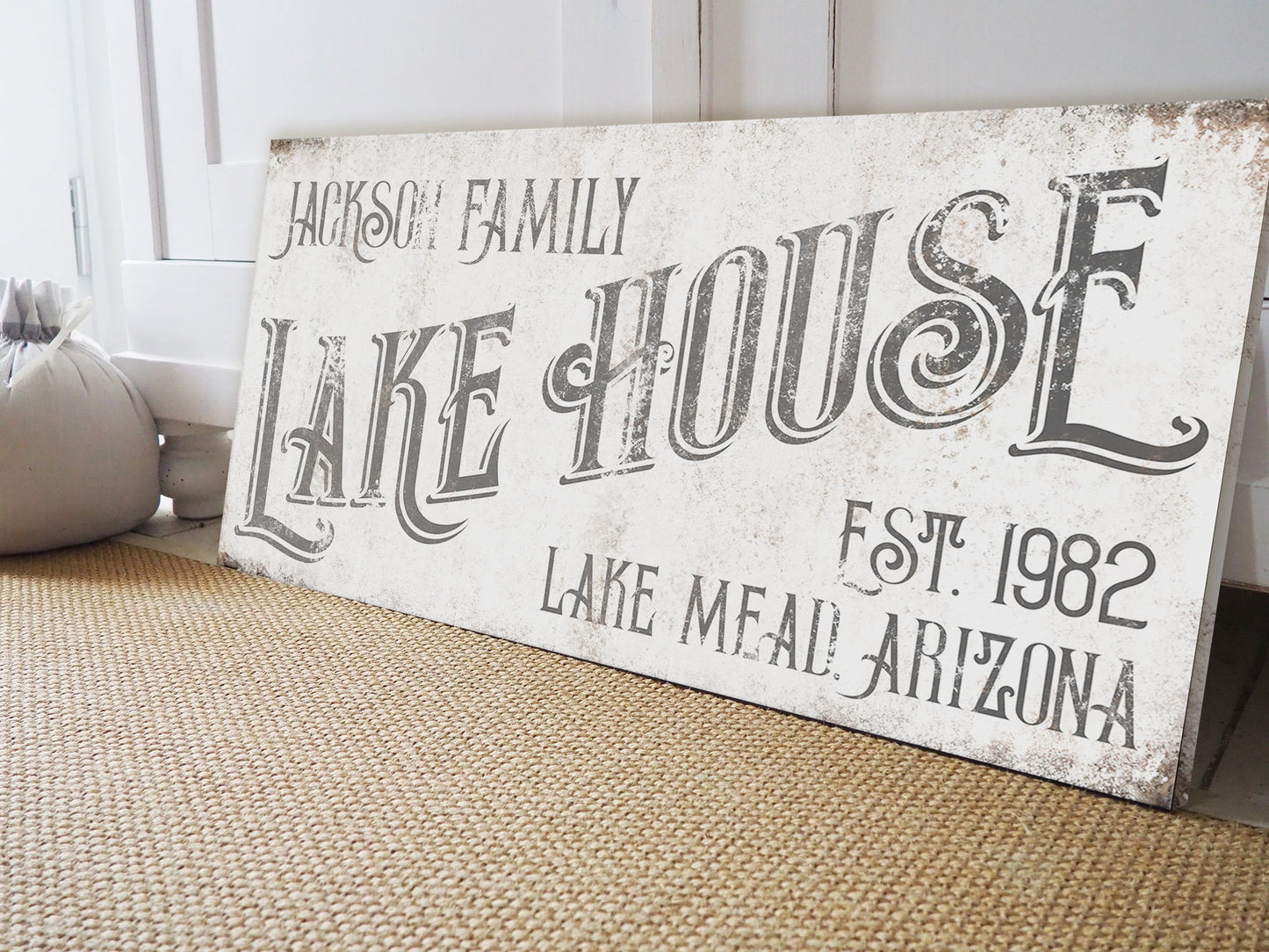 CUSTOM FAMILY LAKE HOUSE SIGN
