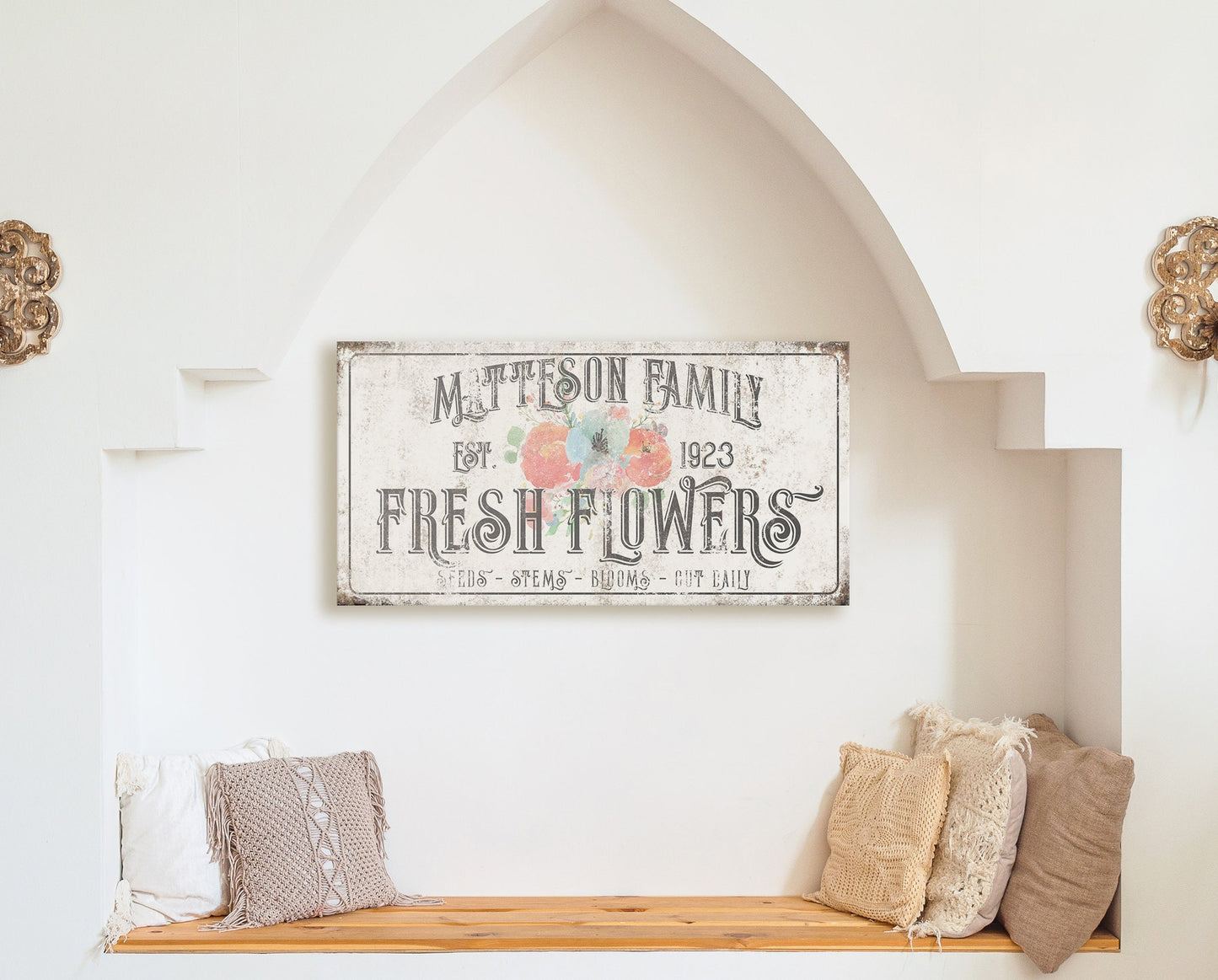 CUSTOM FLOWERS SIGN