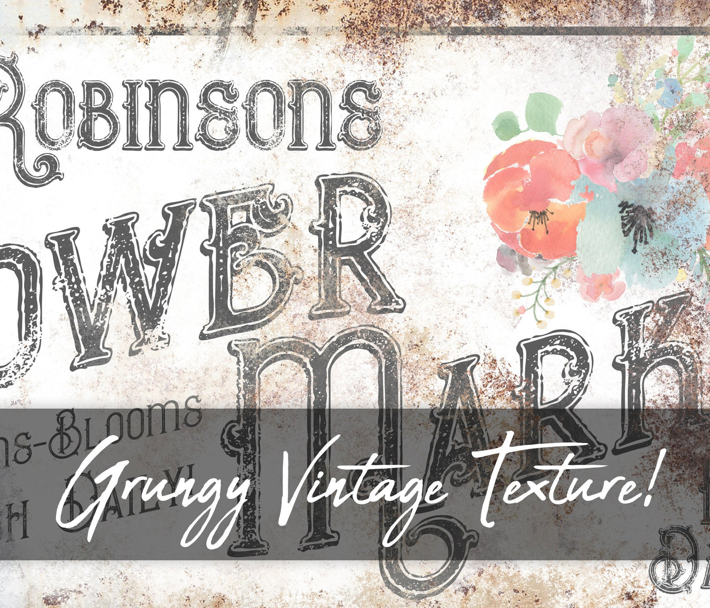 CUSTOM FLOWER MARKET SIGN