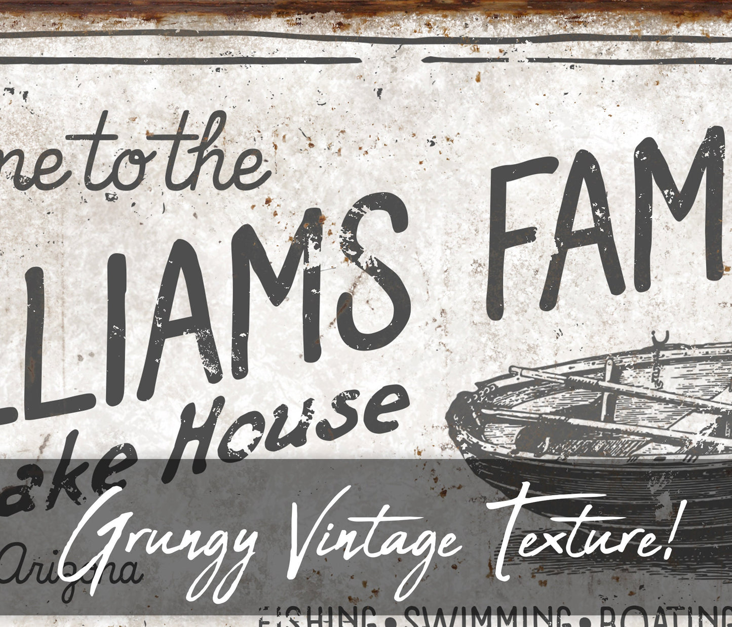 CUSTOM FAMILY LAKE HOUSE SIGN