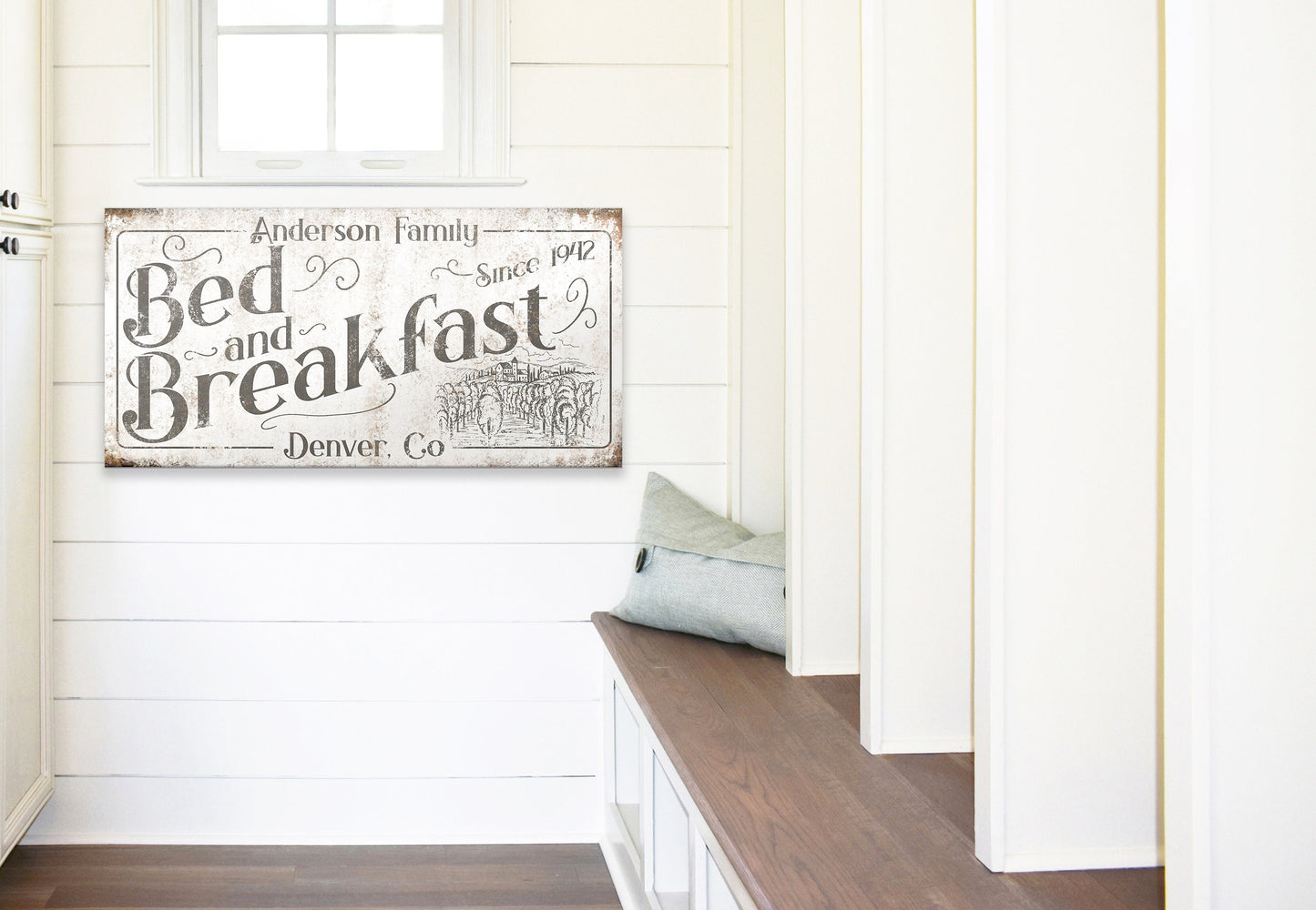 CUSTOM BED AND BREAKFAST SIGN