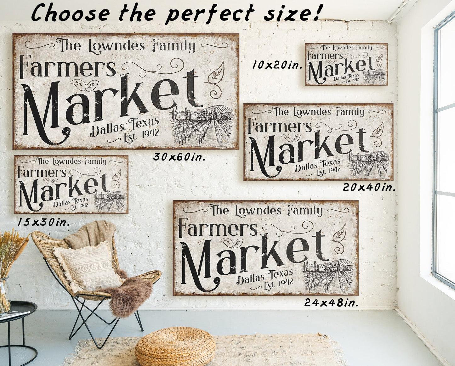 CUSTOM FARMERS MARKET SIGN