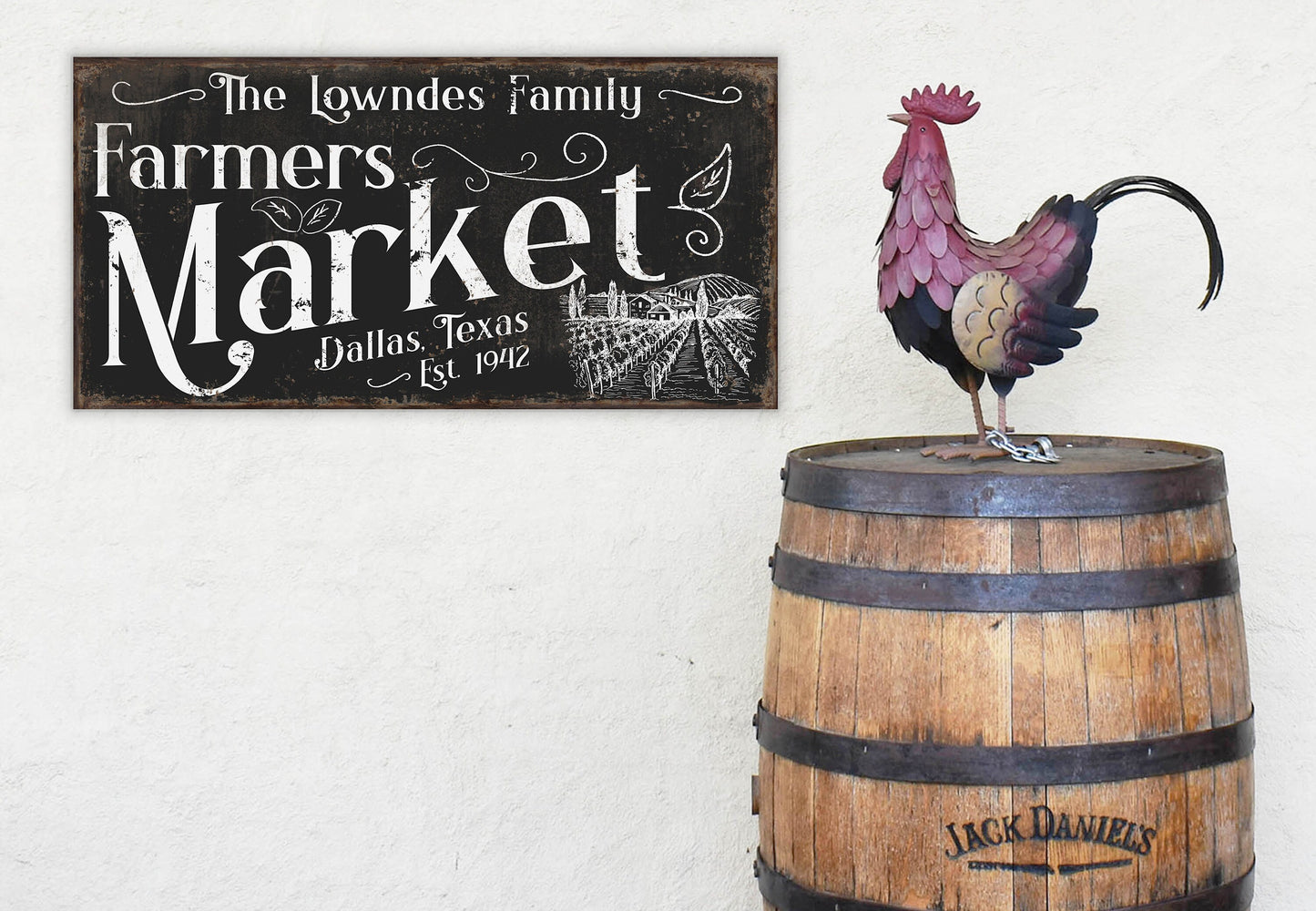 CUSTOM FARMERS MARKET SIGN