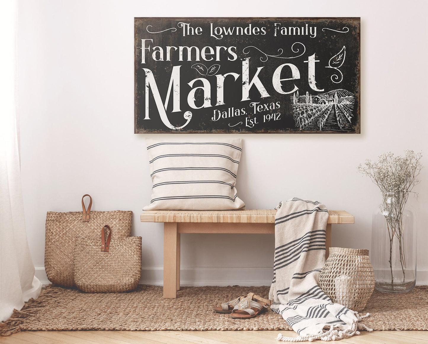 CUSTOM FARMERS MARKET SIGN