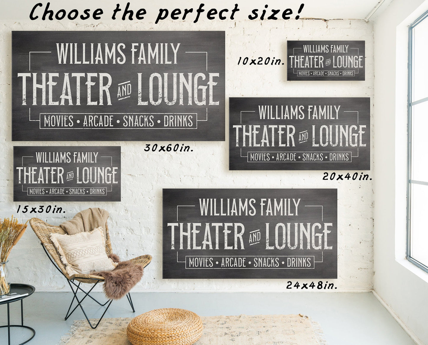 CUSTOM THEATER AND LOUNGE SIGN
