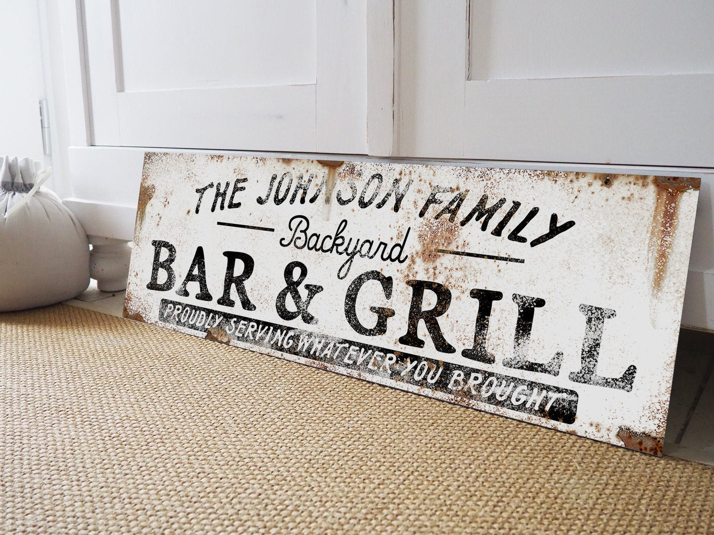 CUSTOM BACKYARD BAR AND GRILL SIGN
