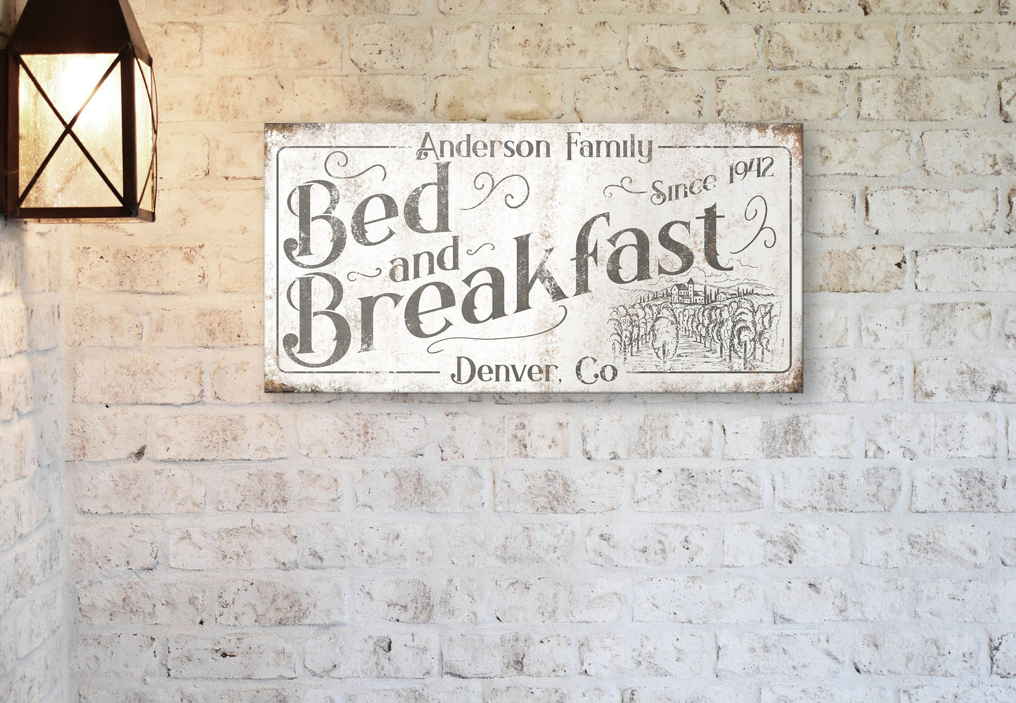 CUSTOM BED AND BREAKFAST SIGN
