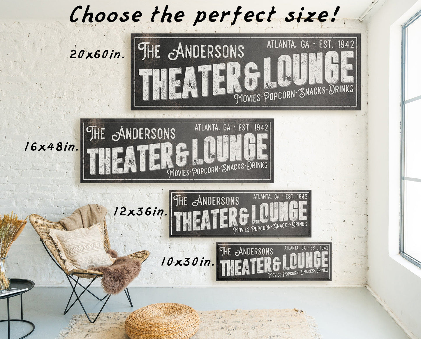 CUSTOM THEATER AND LOUNGE SIGN