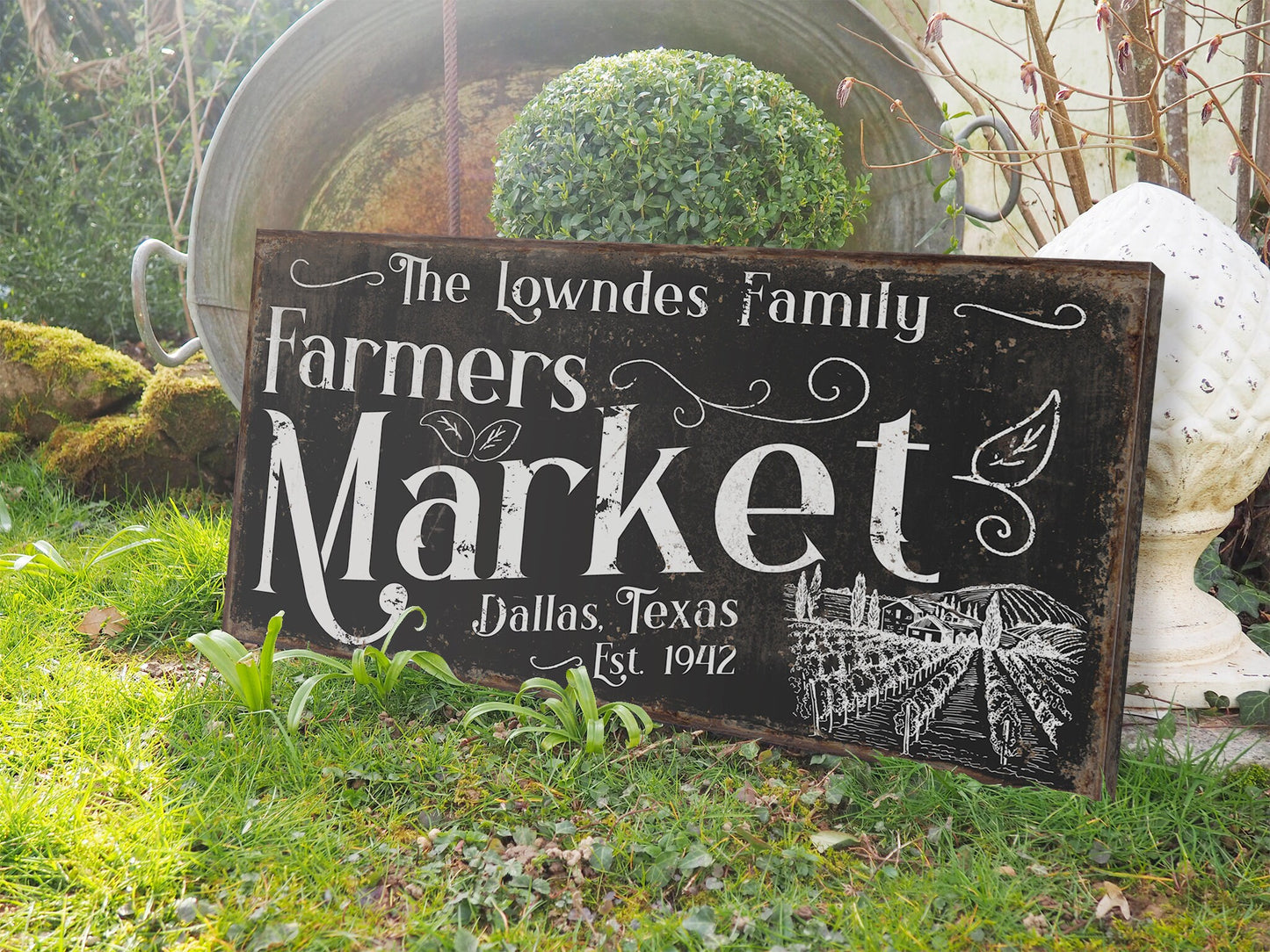 CUSTOM FARMERS MARKET SIGN