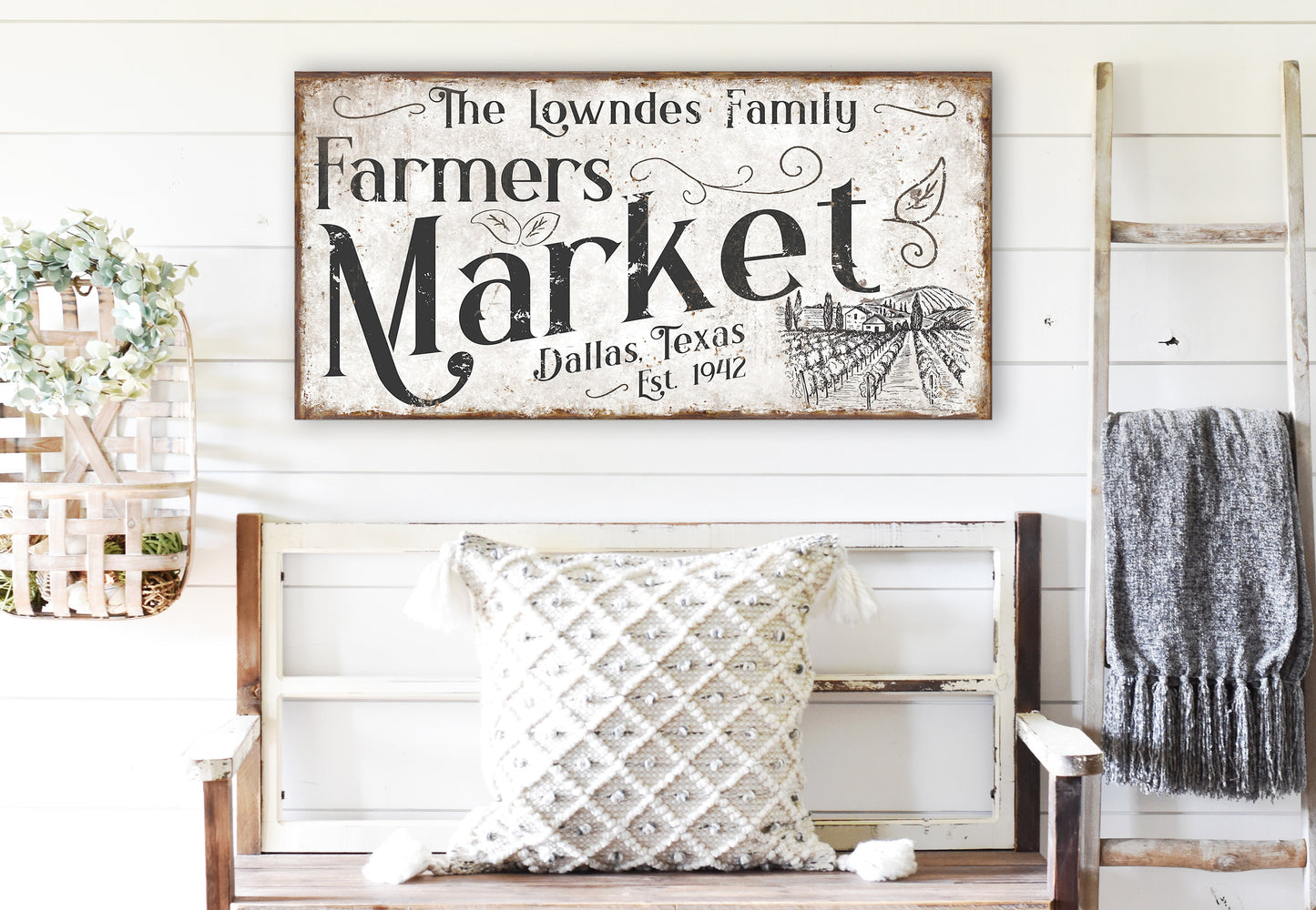 CUSTOM FARMERS MARKET SIGN