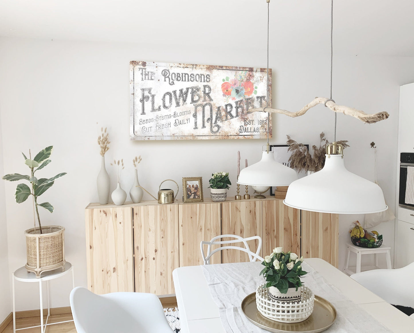 CUSTOM FLOWER MARKET SIGN