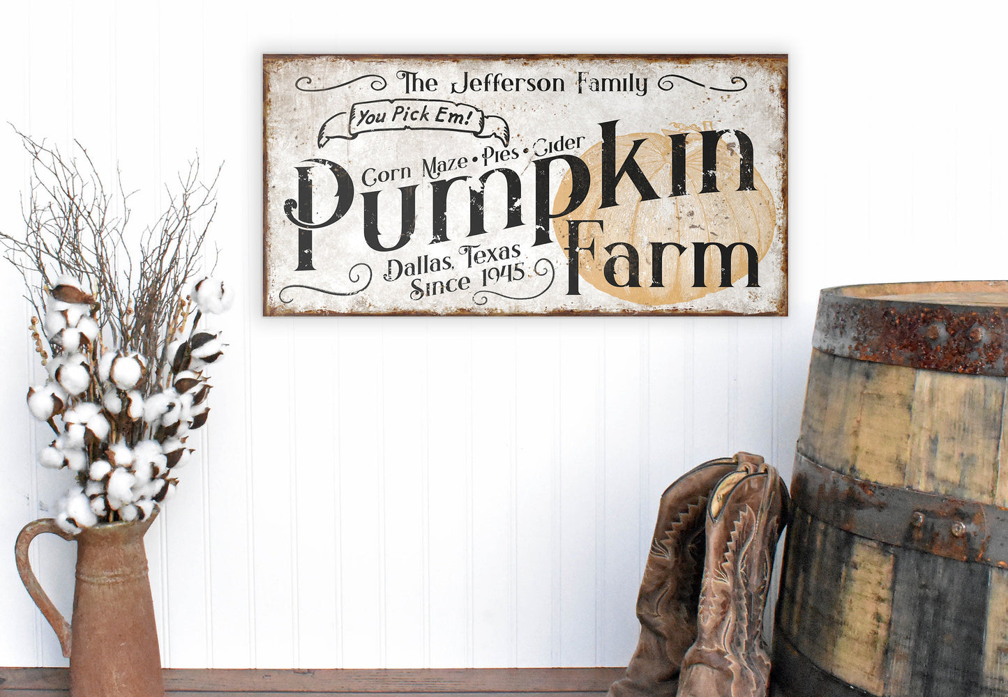 CUSTOM PUMPKIN FARM SIGN