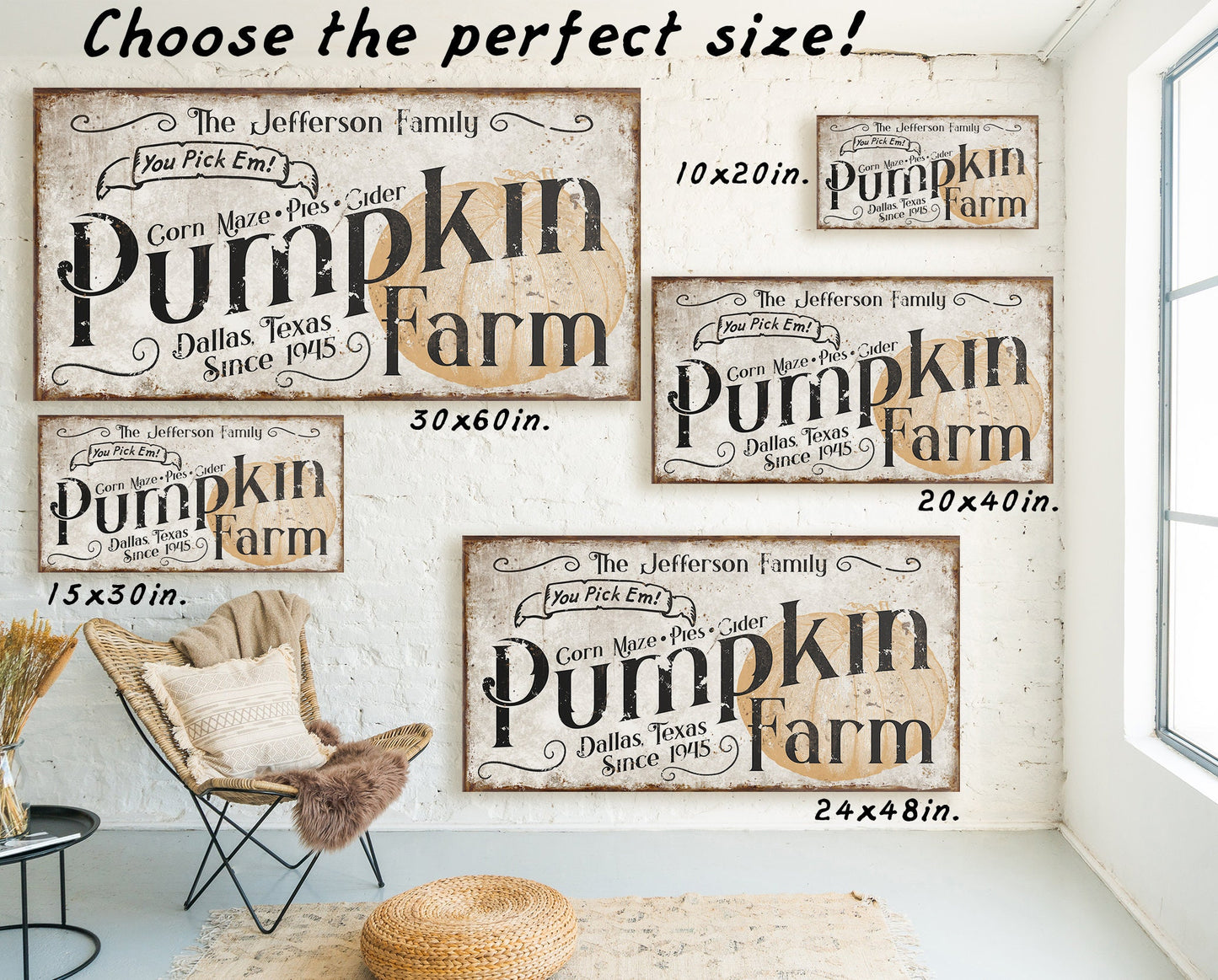 CUSTOM PUMPKIN FARM SIGN
