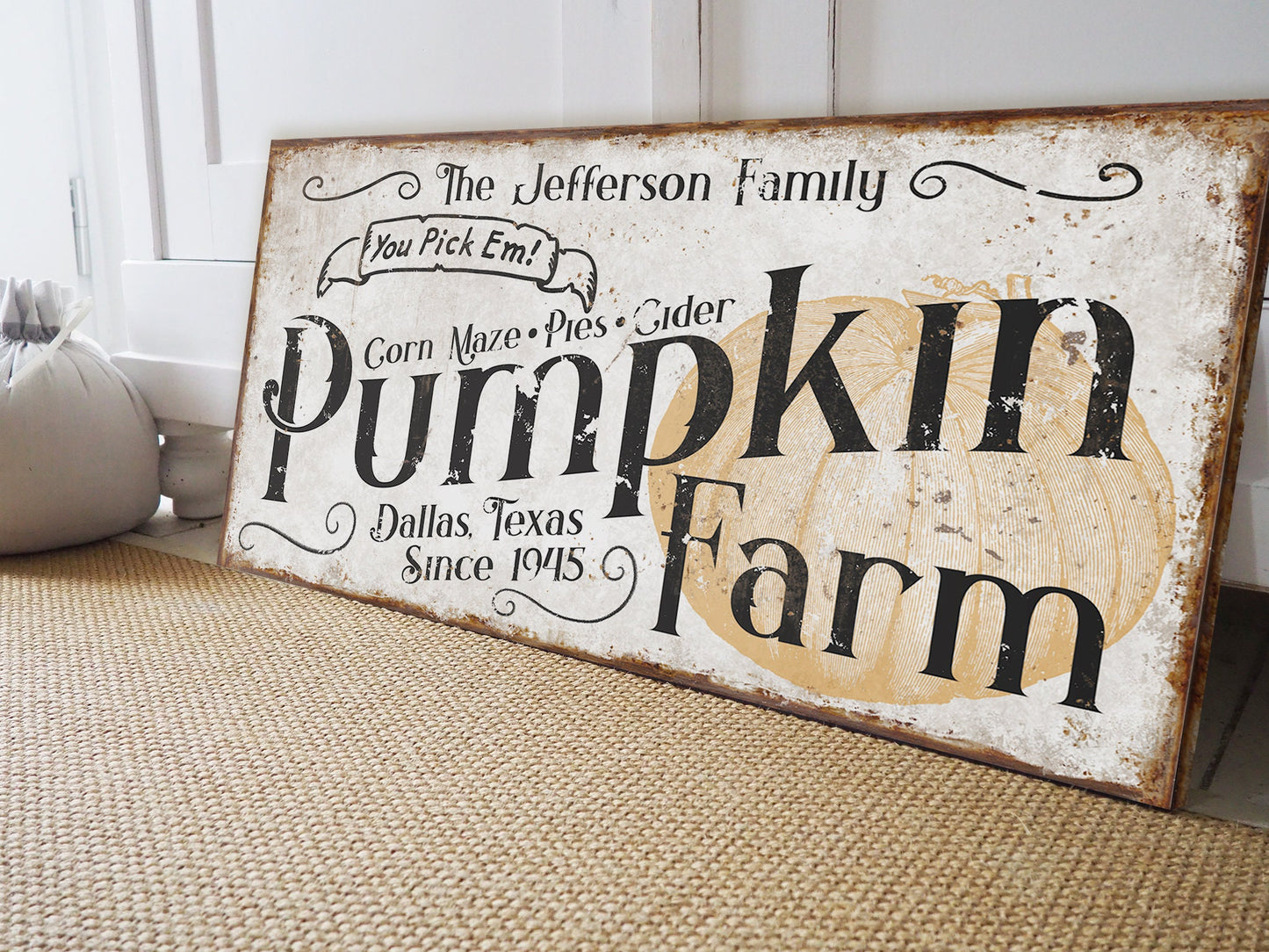 CUSTOM PUMPKIN FARM SIGN
