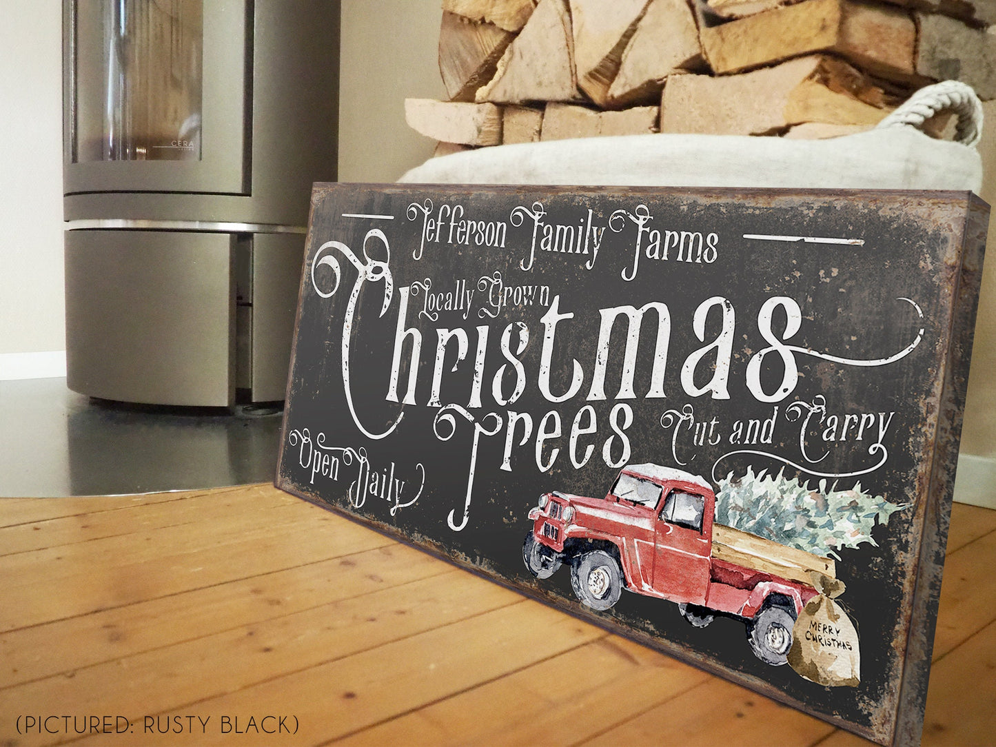 CUSTOM CHRISTMAS TREES SIGN