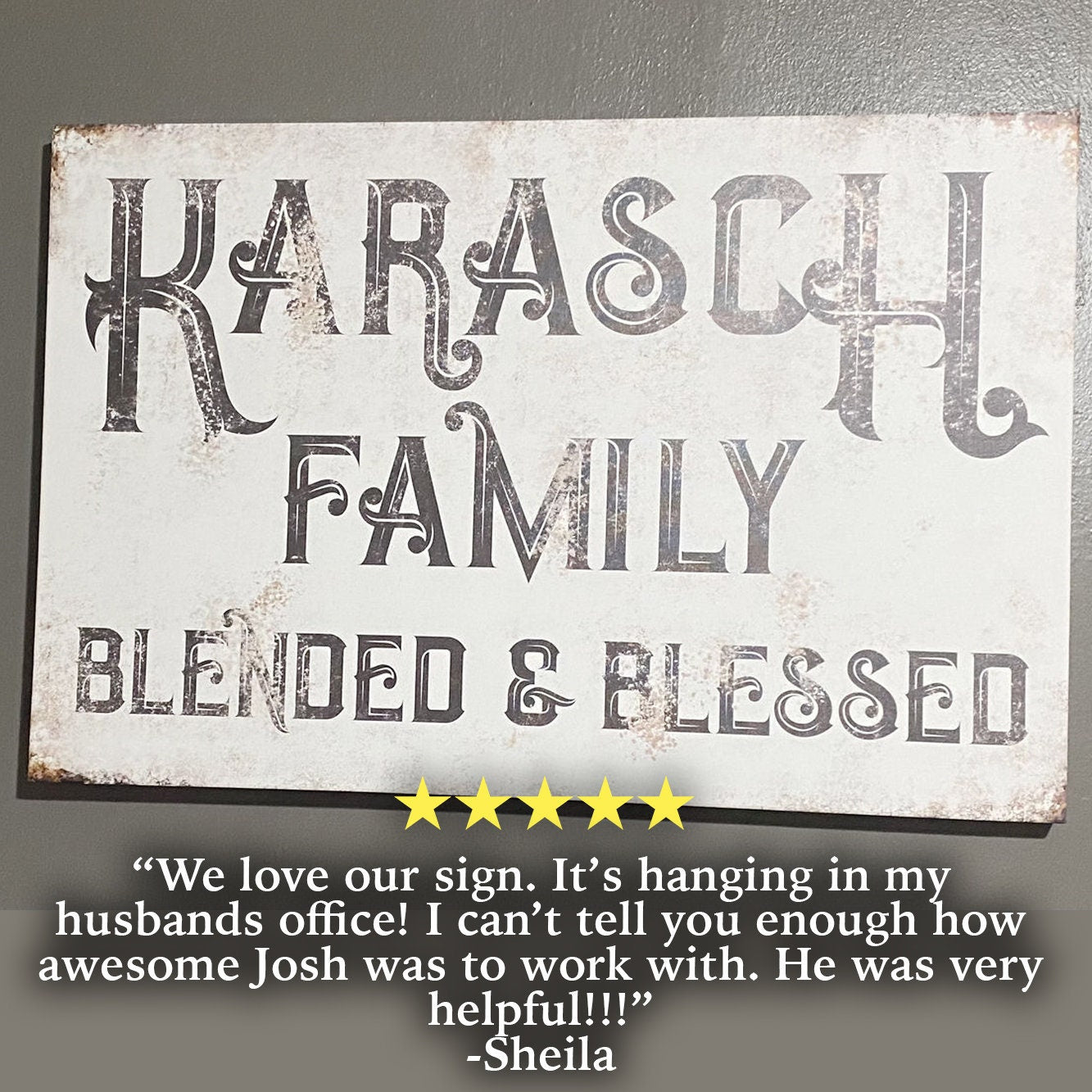 CUSTOM FAMILY NAME AND HOUSE SIGN