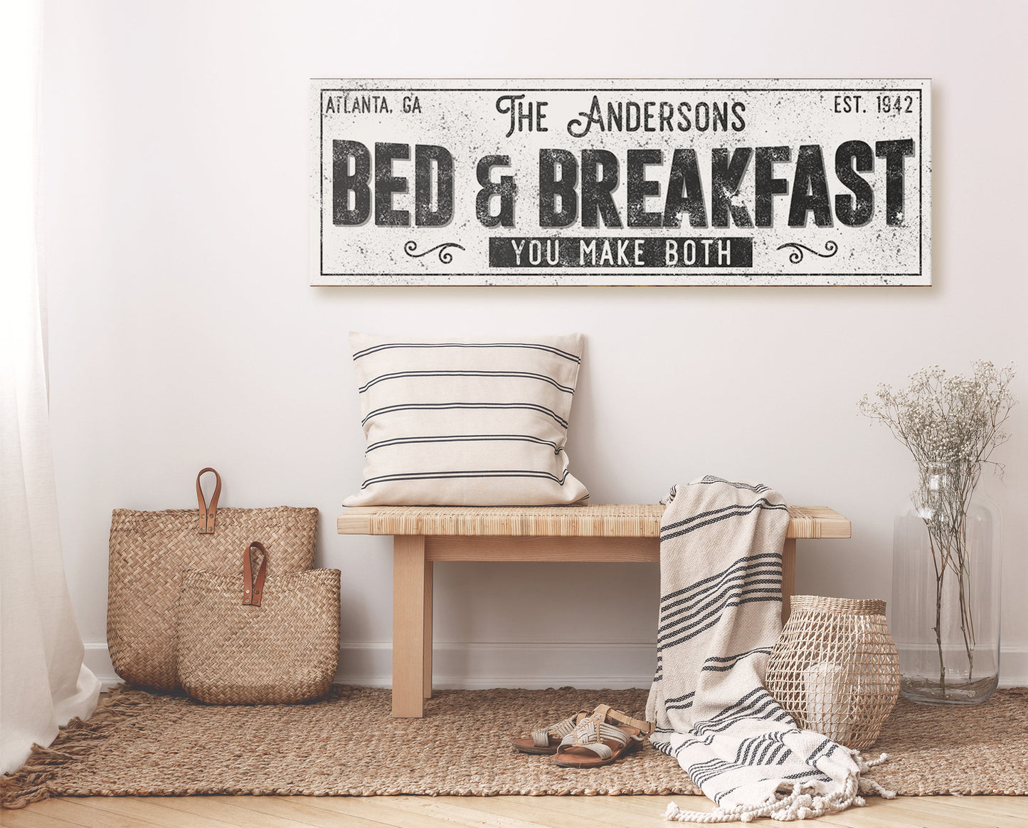 CUSTOM BED AND BREAKFAST SIGN