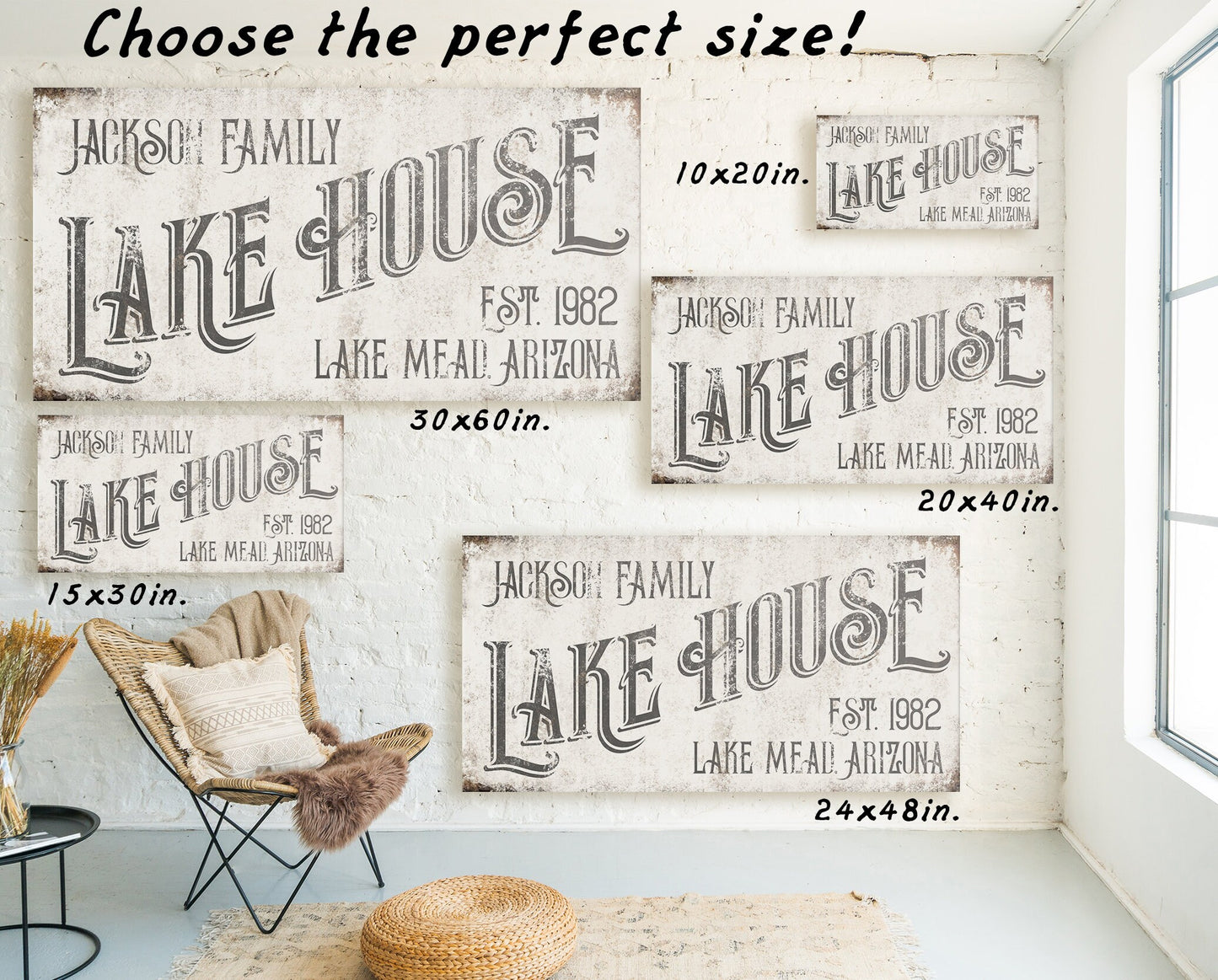 CUSTOM FAMILY LAKE HOUSE SIGN