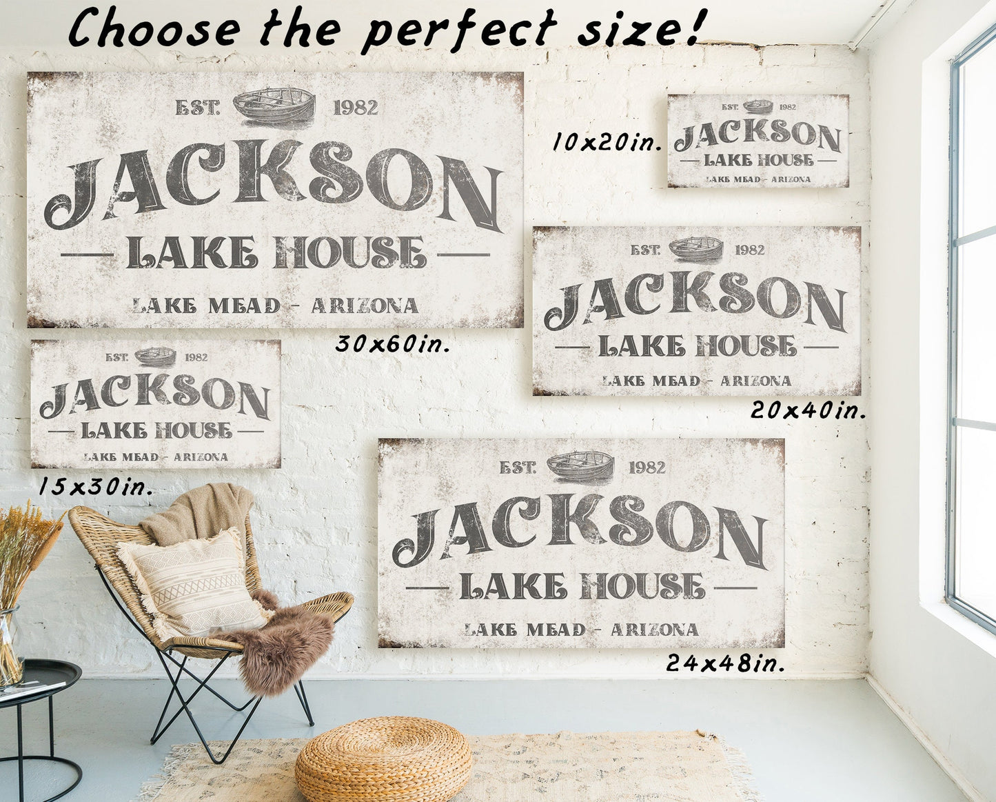 CUSTOM LAKE HOUSE SIGN