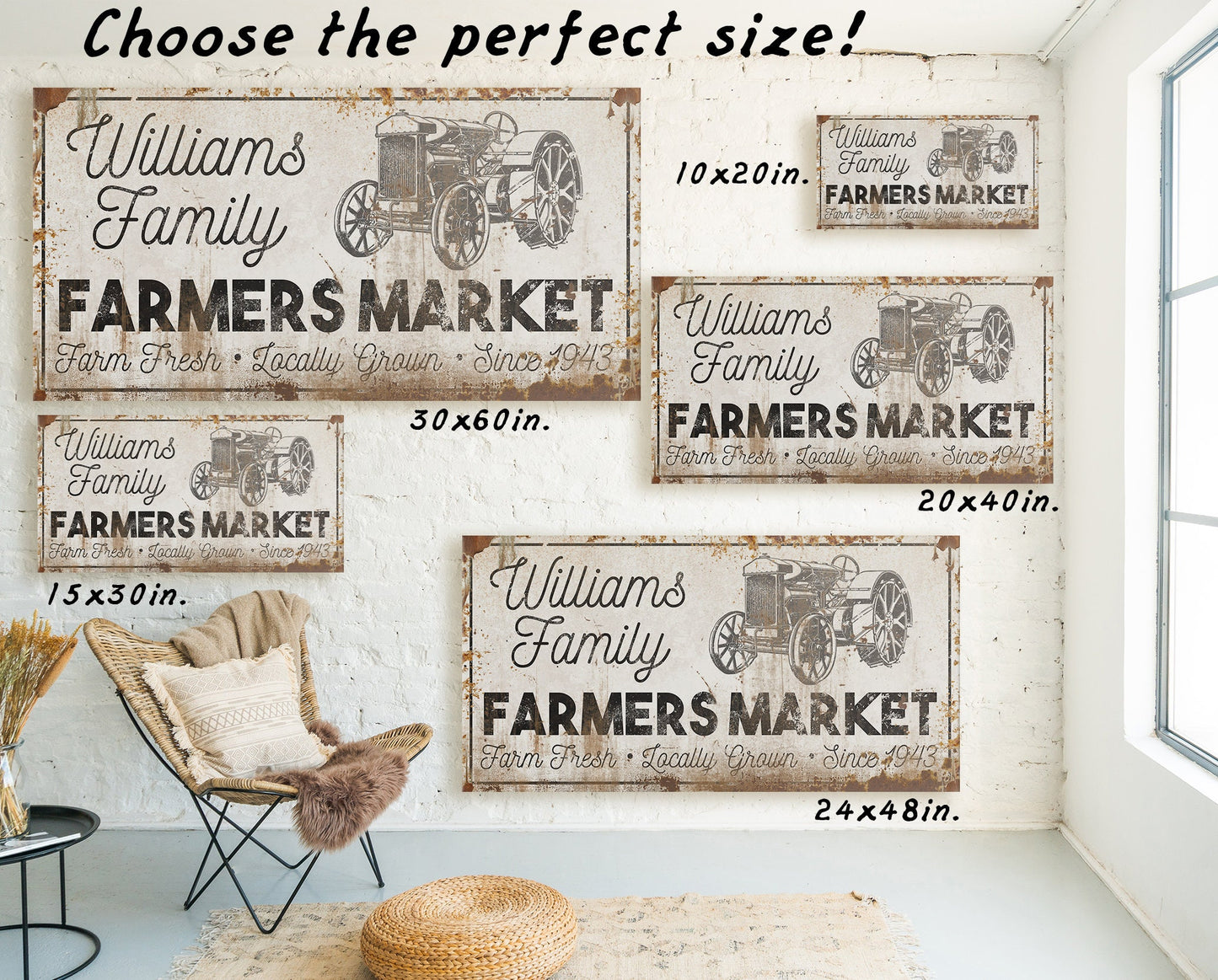 CUSTOM FARMERS MARKET SIGN