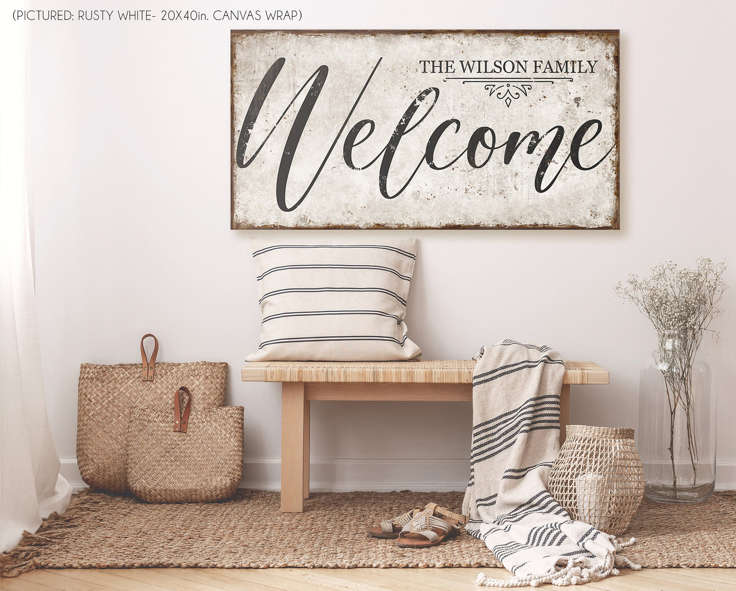CUSTOM FAMILY NAME WELCOME SIGN