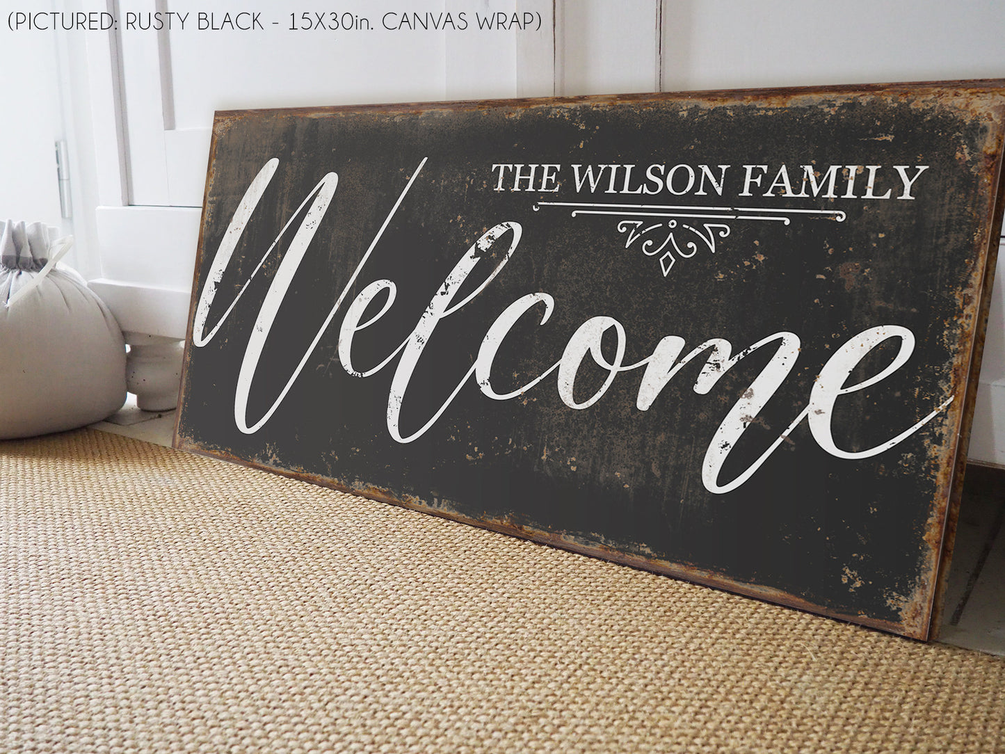 CUSTOM FAMILY NAME WELCOME SIGN